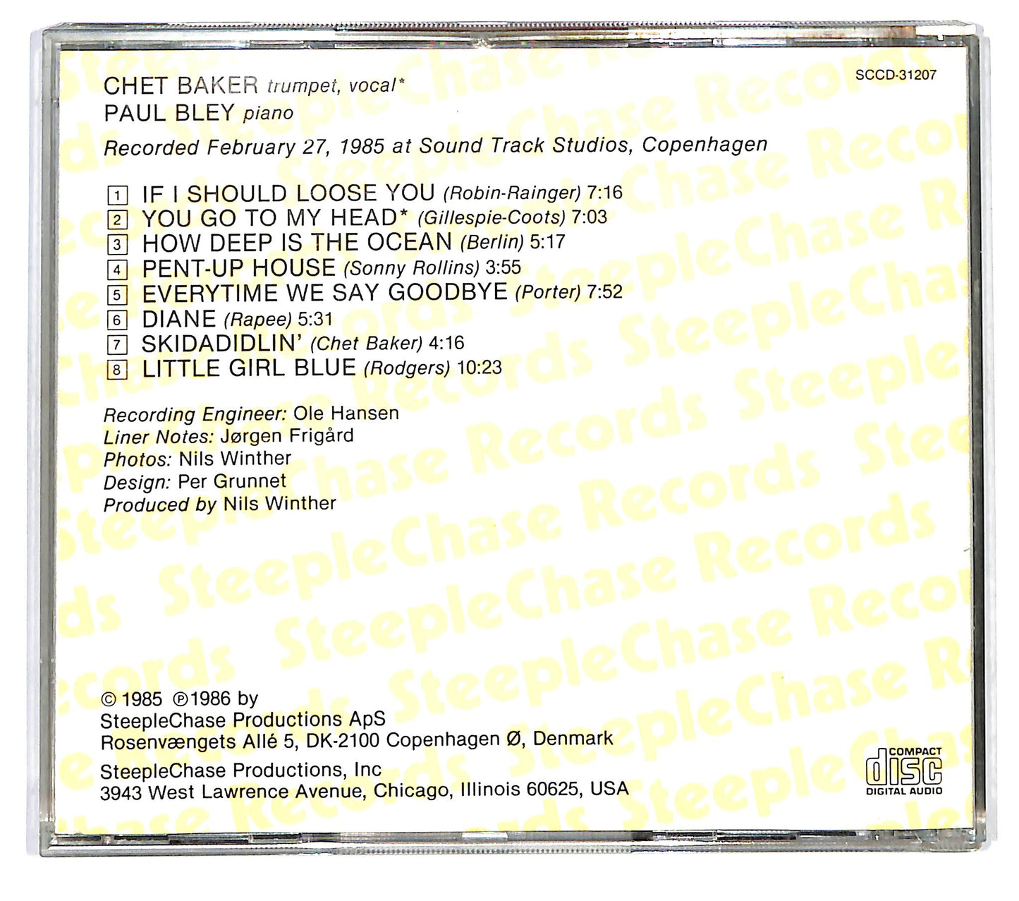 EBOND Chet Baker , Paul Bley - Diane CD CD123236