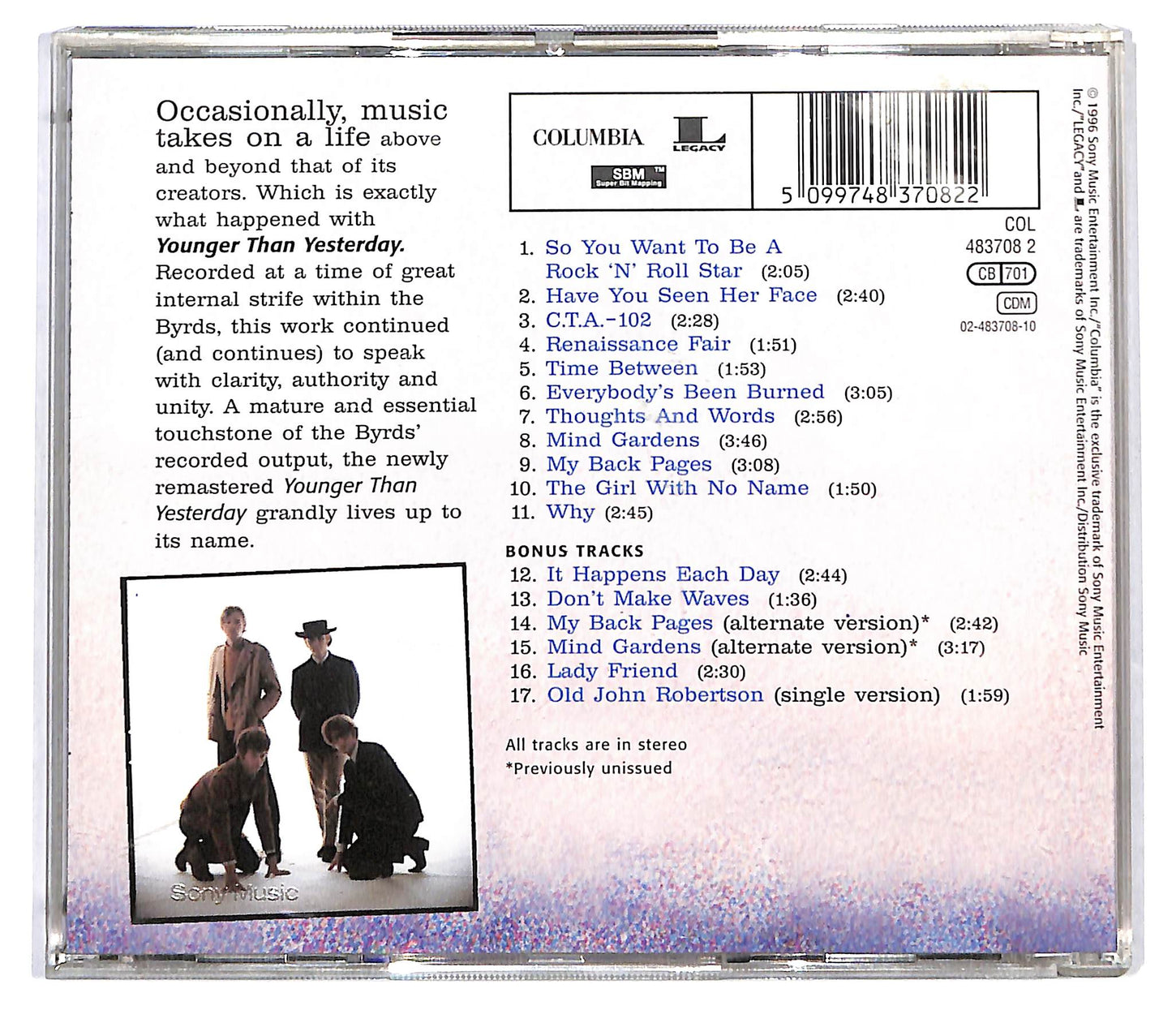 EBOND The Byrds - Younger Than Yesterday CD CD123250