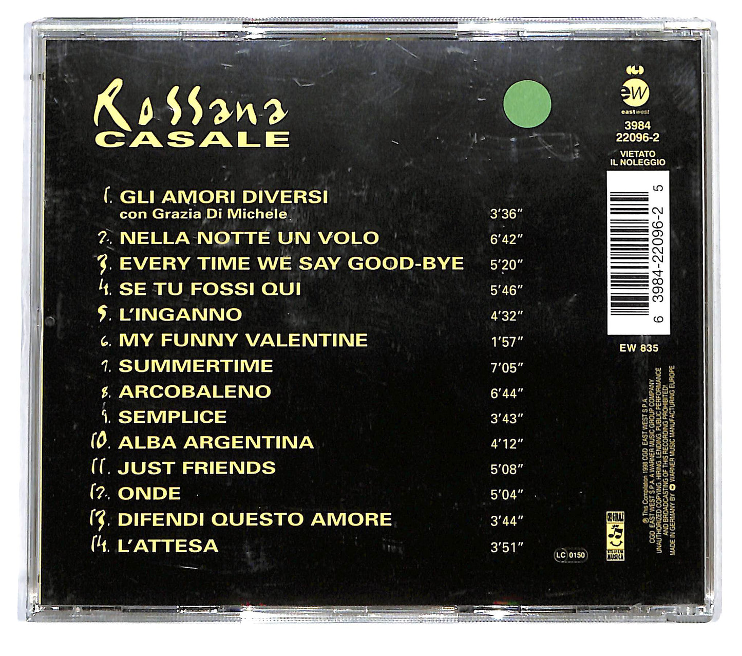 EBOND Rossana Casale - Rossana Casale CD CD123413