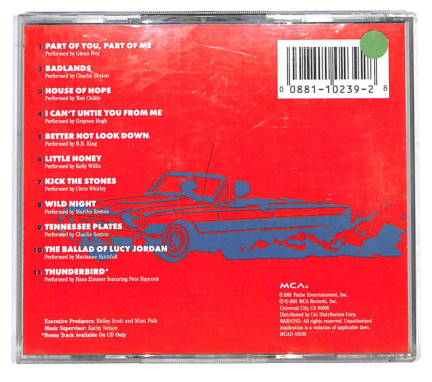 EBOND Various - Thelma & Louise (Original Motion Picture Soundtrack) CD CD123439