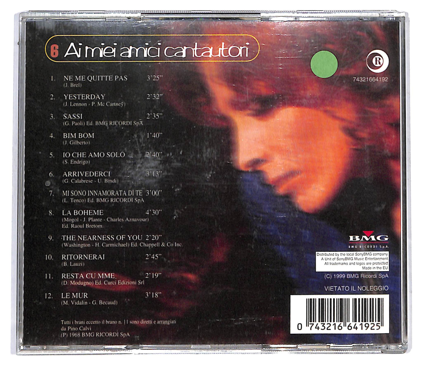 EBOND Ornella Vanoni - Ai Miei Amici Cantautori CD CD123510