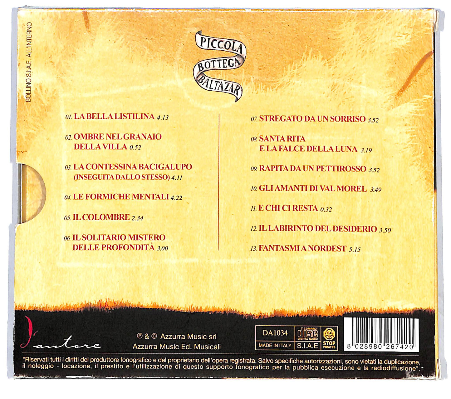 EBOND Piccola Bottega Baltazar - Il Disco Dei Miracoli CD CD123543