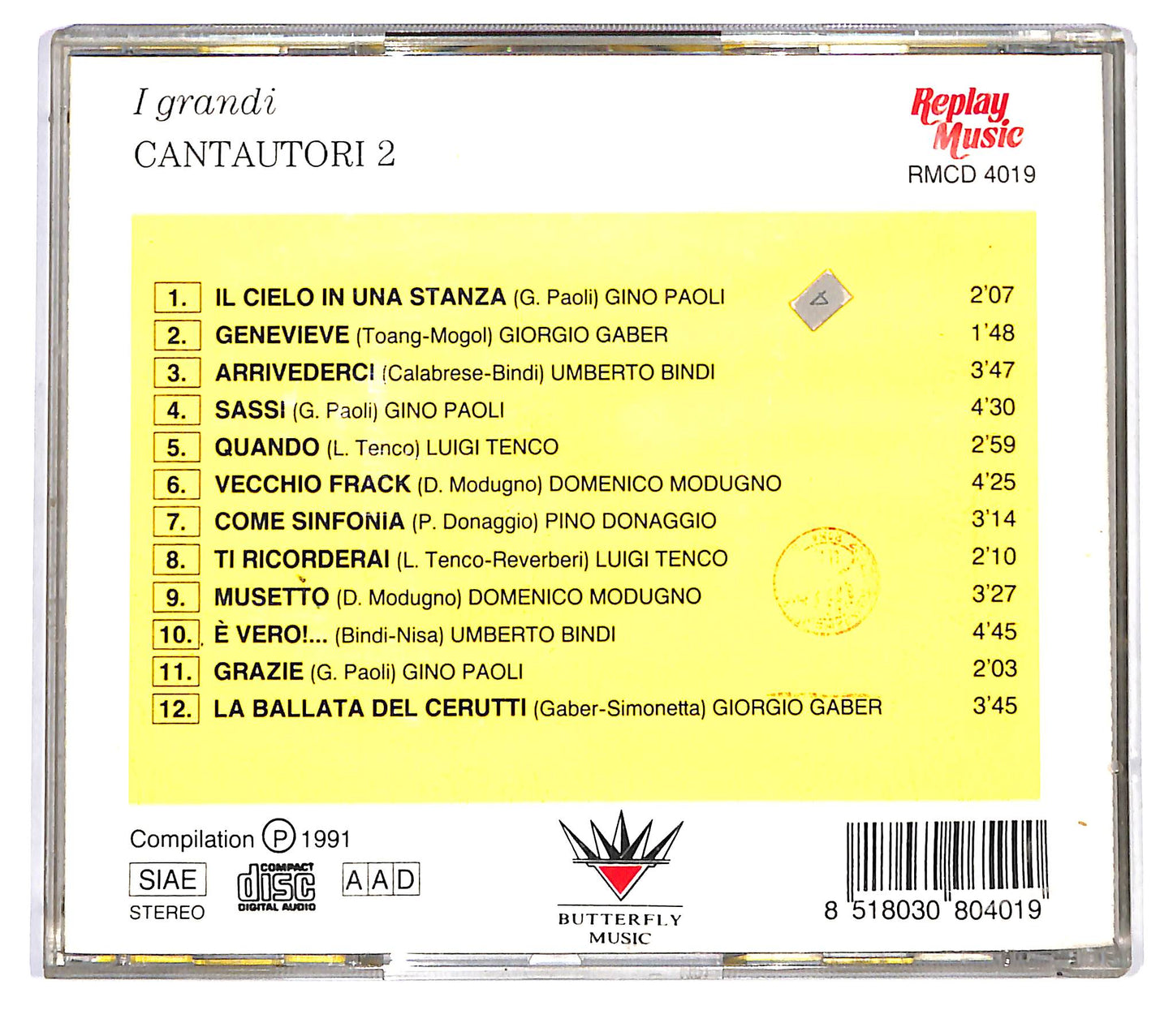 EBOND I Grandi Cantautori 2 CD CD123545