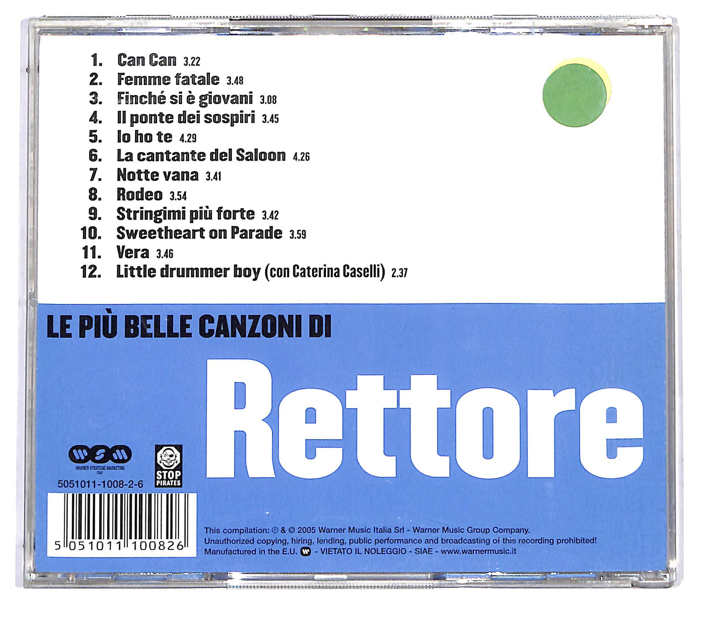EBOND Rettore - Le Piu Belle Canzoni Di Rettore CD CD123562