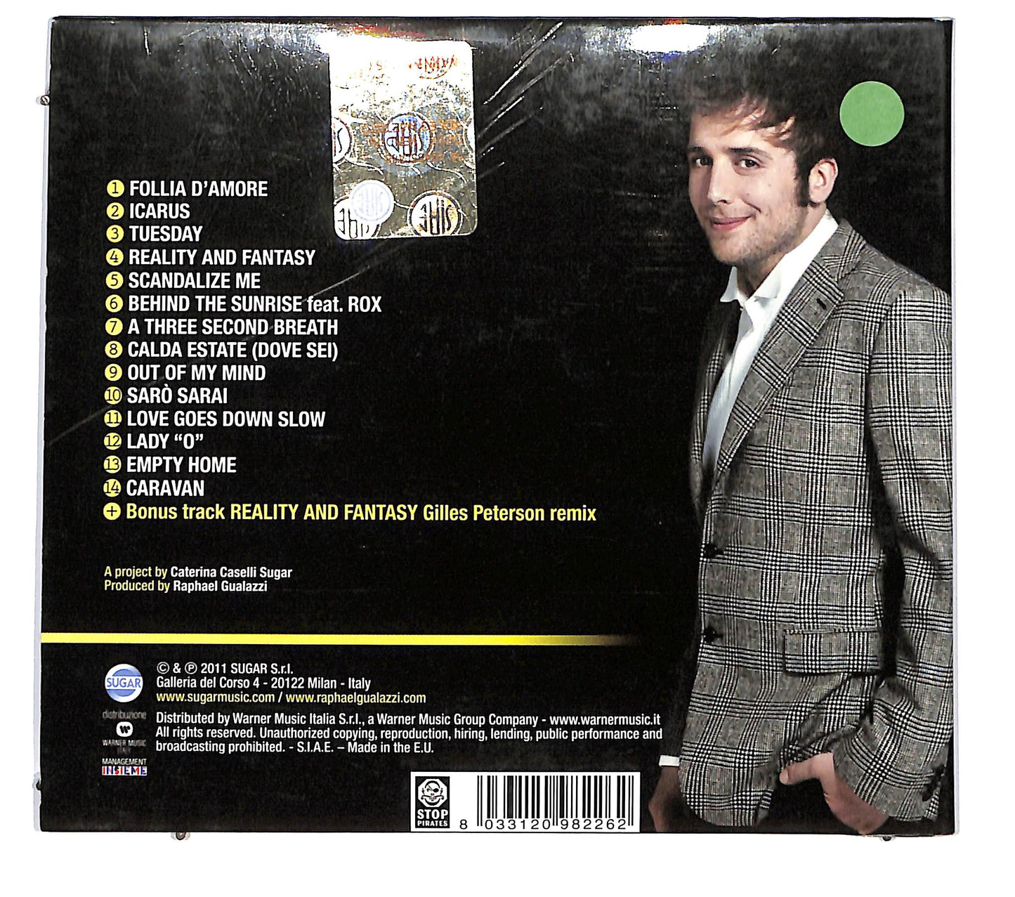 EBOND Raphael Gualazzi - Reality And Fantasy DIGIPACK CD CD123654