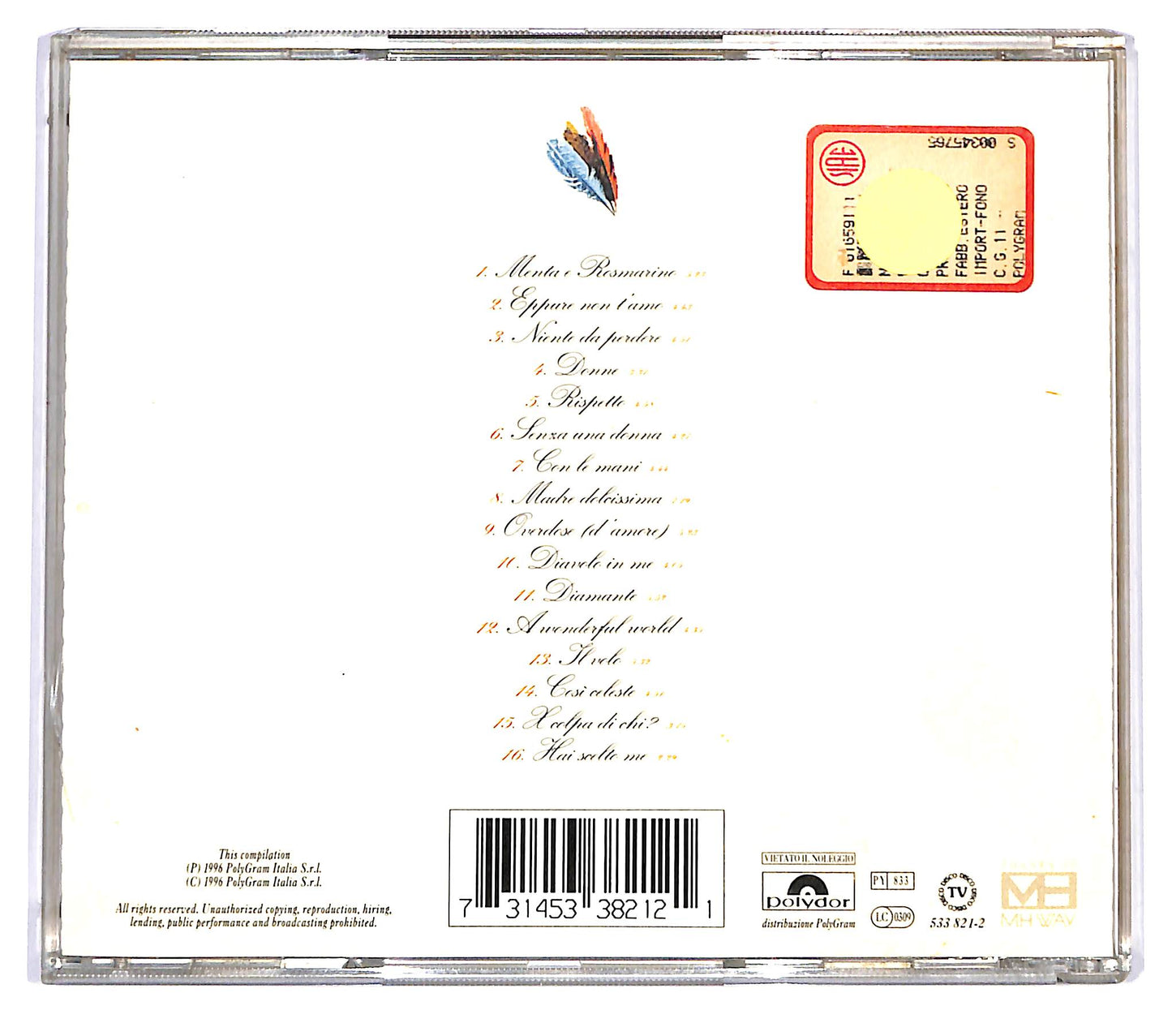EBOND The Best Of Zucchero Sugar Fornaciari's Greatest Hits CD CD123707