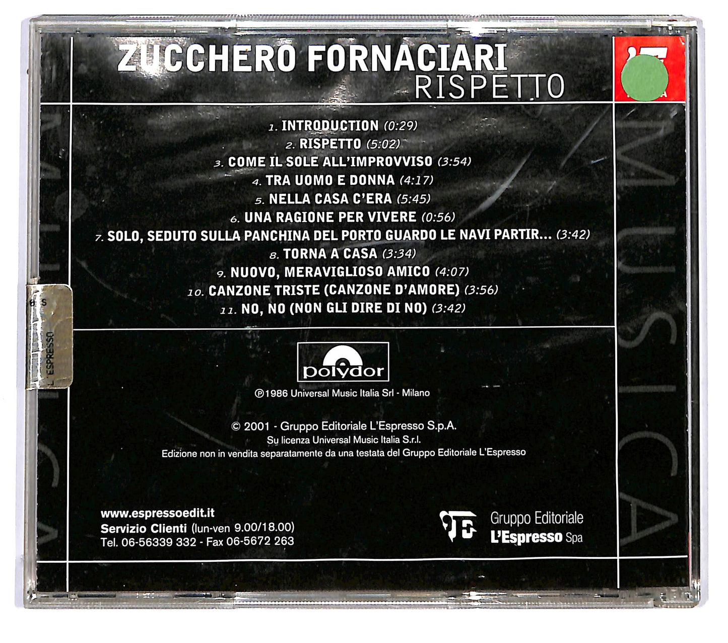 EBOND Zucchero Fornaciari - Rispetto EDITORIALE CD CD123718