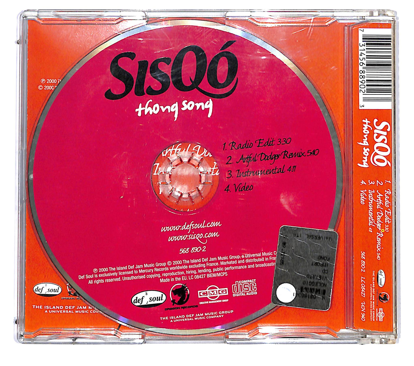 EBOND Sisqo - Thong Song CD CD123840