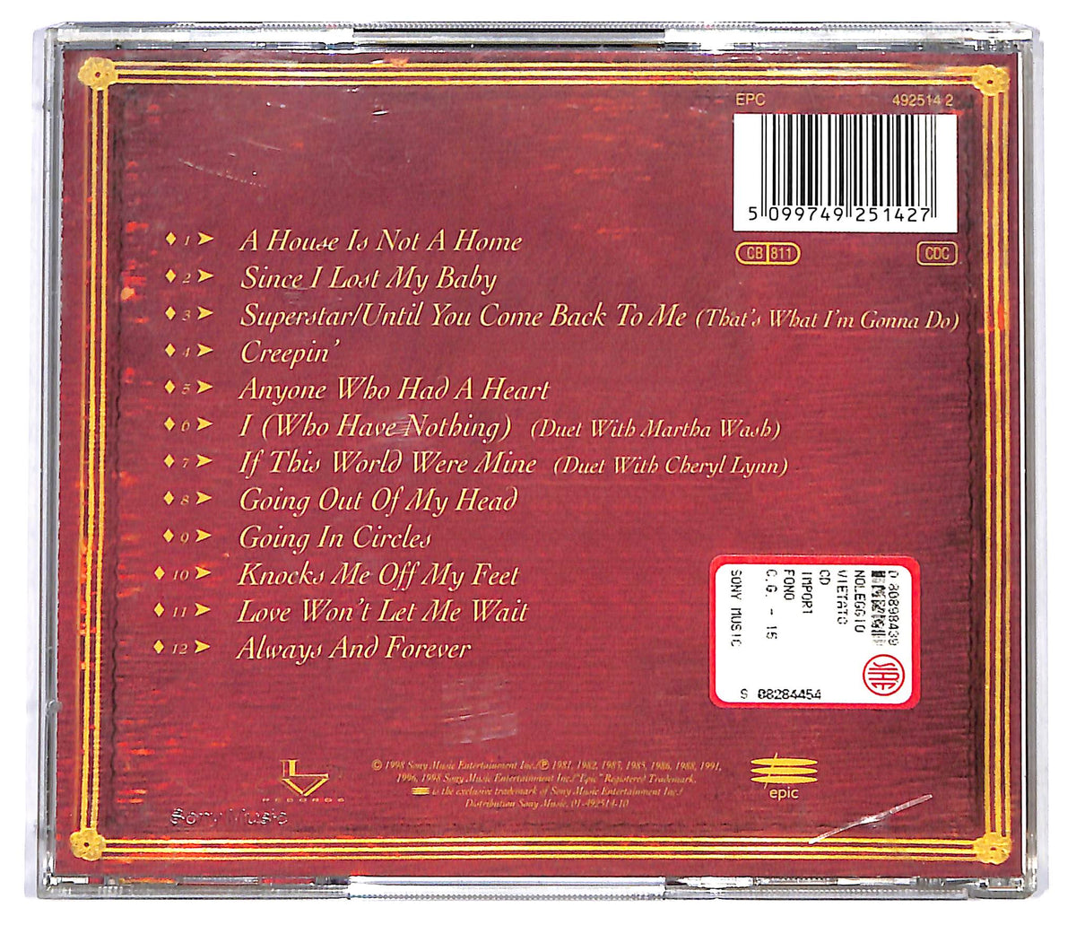 EBOND Luther Vandross - Always & Forever: The Classics CD CD123925