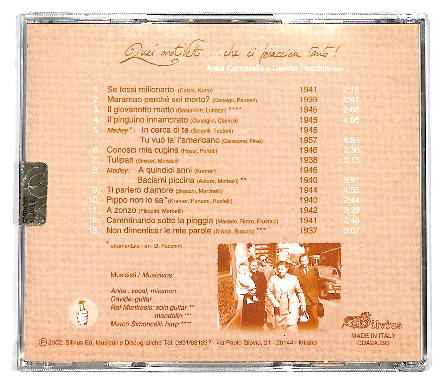 EBOND A Camarella D Facchini - Quei motivetti che ci piacciono tanto! CD CD124224