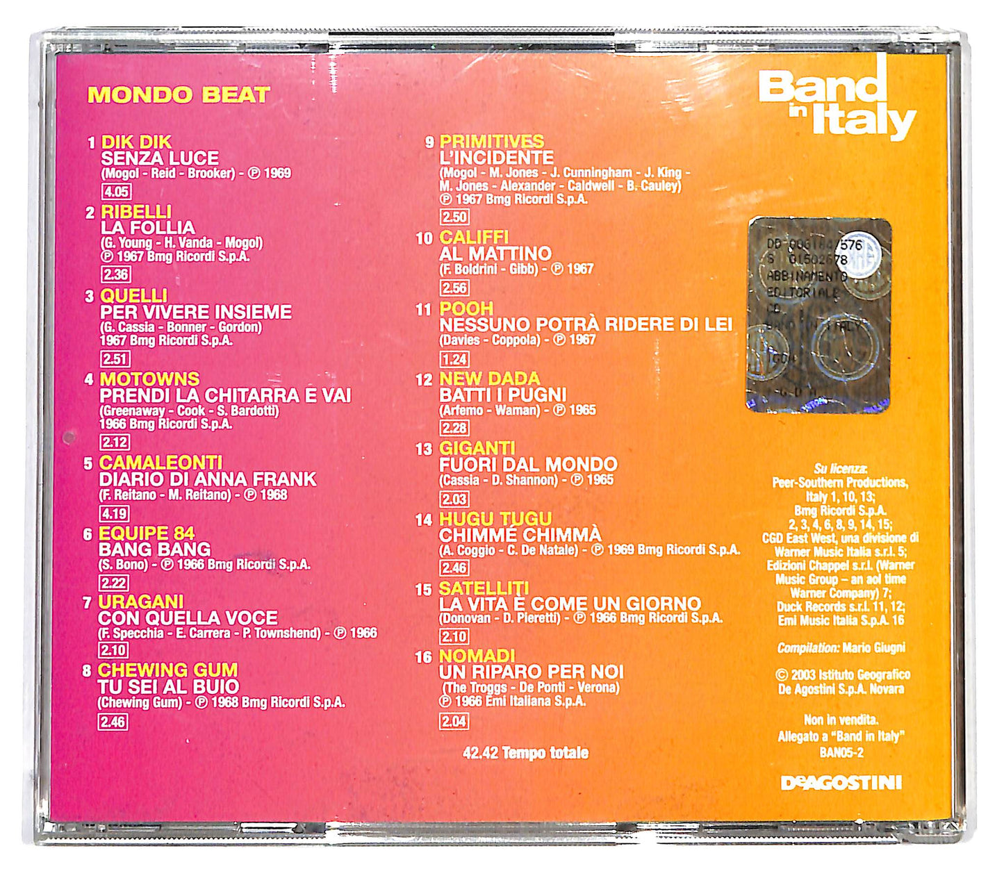 EBOND Band In Italy - Mondo Beat EDITORIALE CD CD124226