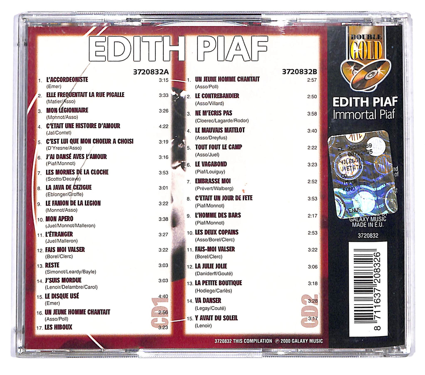 EBOND Edith Piaf - Immortal Piaf CD CD124239