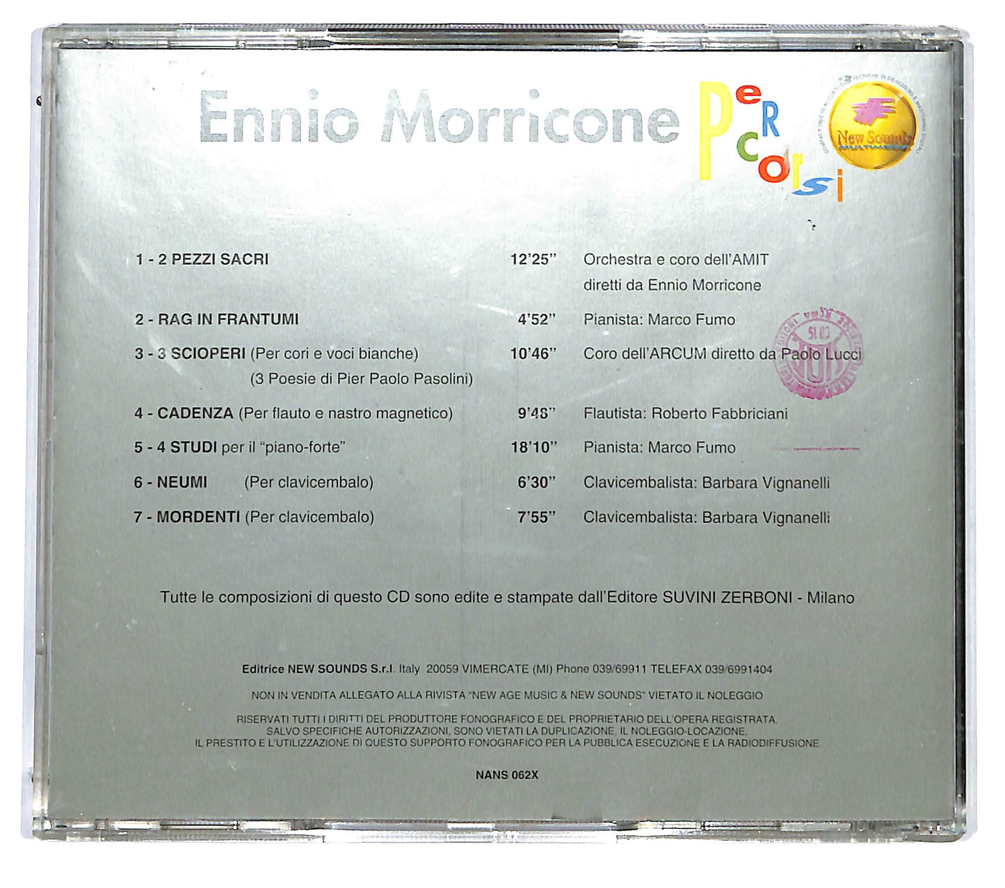 EBOND Ennio Morricone - Percorsi CD CD124309