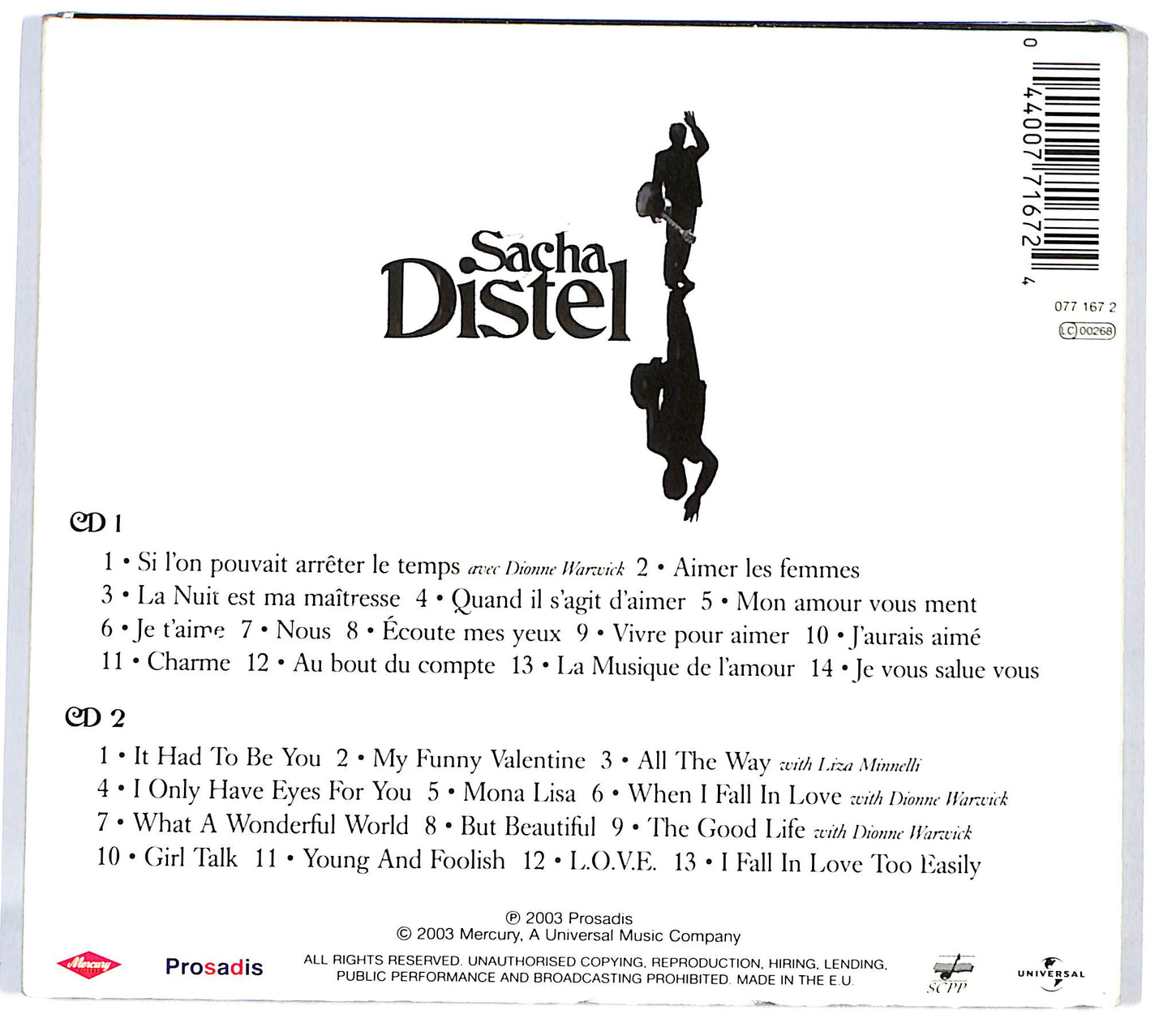 EBOND Sacha Distel - En Vers Et Contre Vous / But Beautiful DIGIPACK CD CD124322