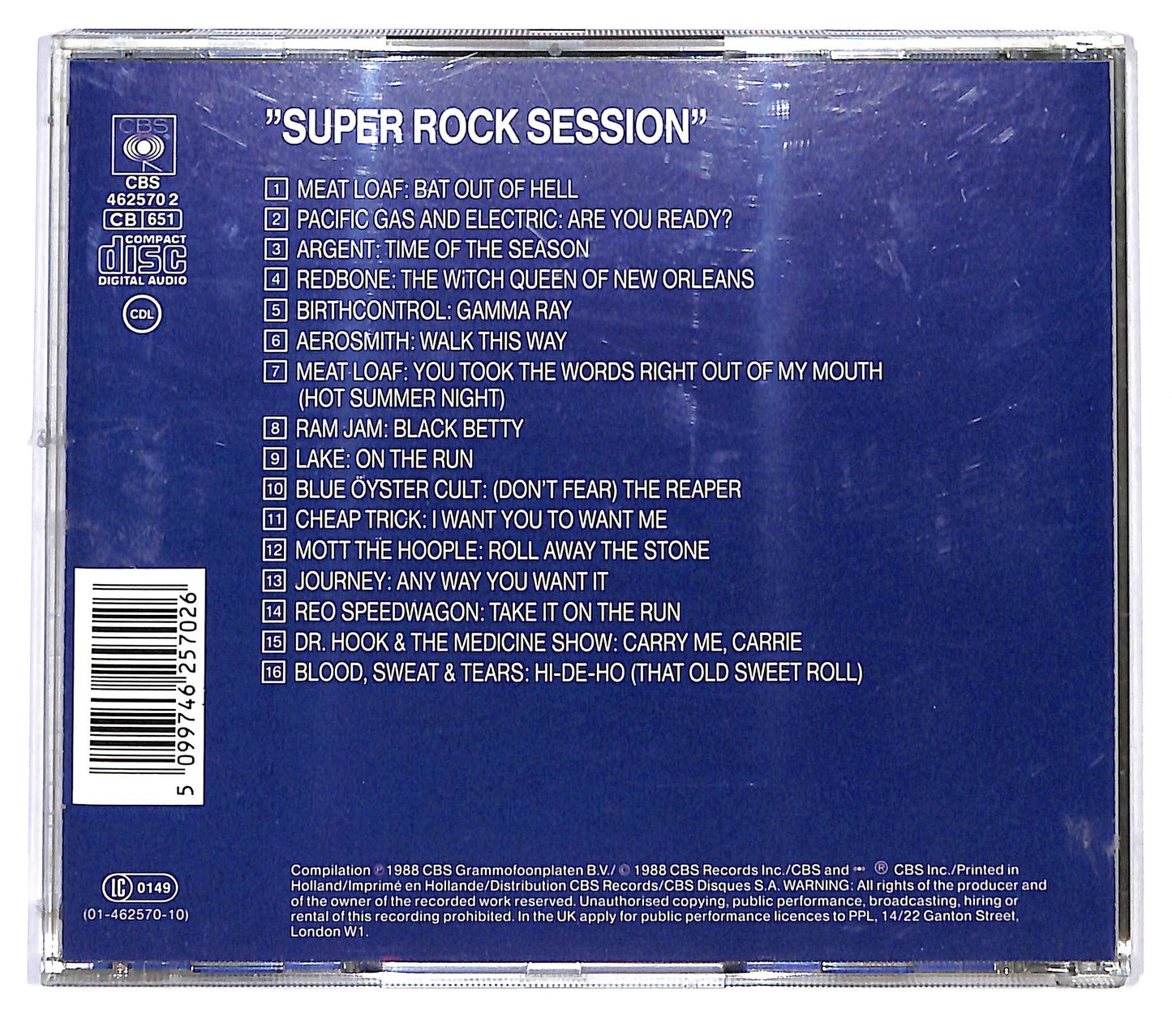 EBOND Various - Super Rock Session CD CD124422
