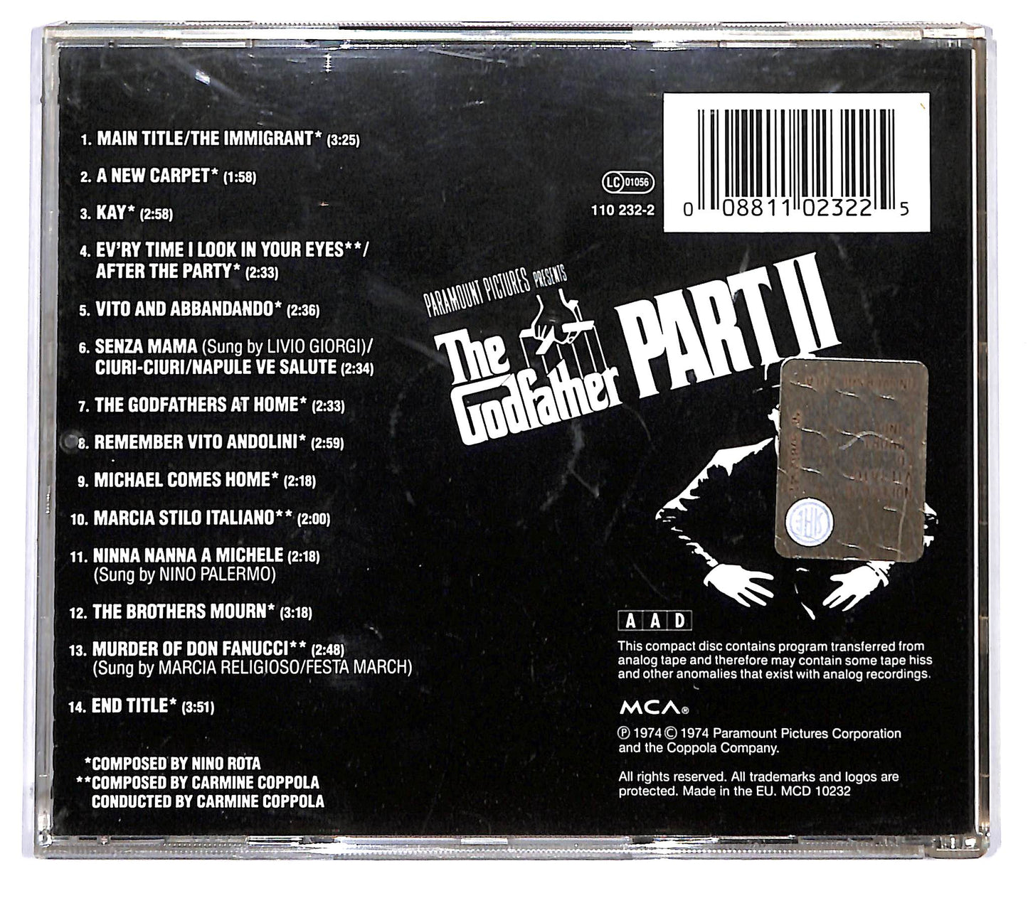 EBOND Various - The Godfather · Part II (Original Soundtrack) CD CD124430