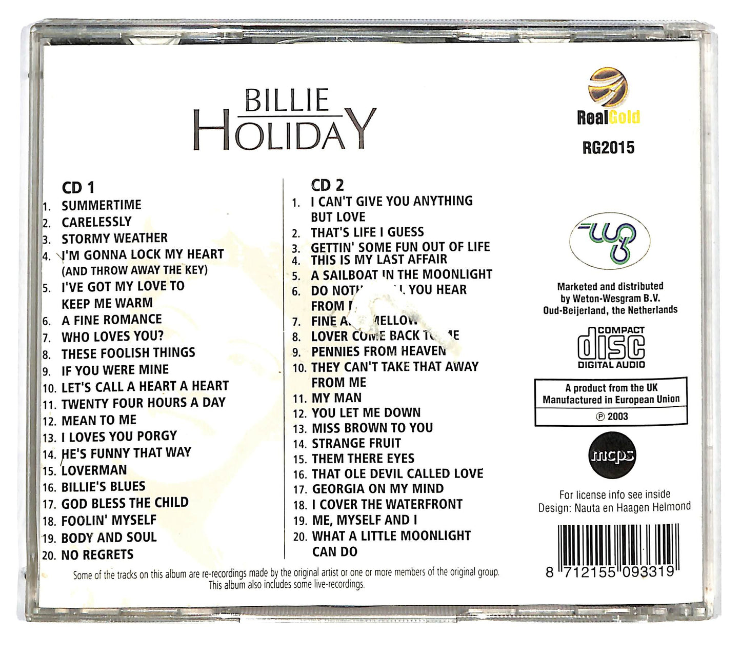 EBOND Billie Holiday - Billie Holiday CD CD124514