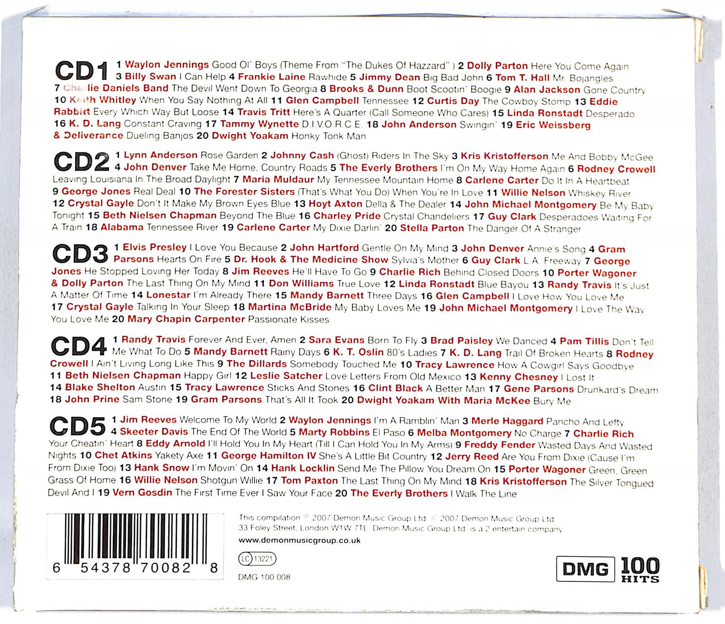 EBOND Various - 100 Hits: Country CD CD124530