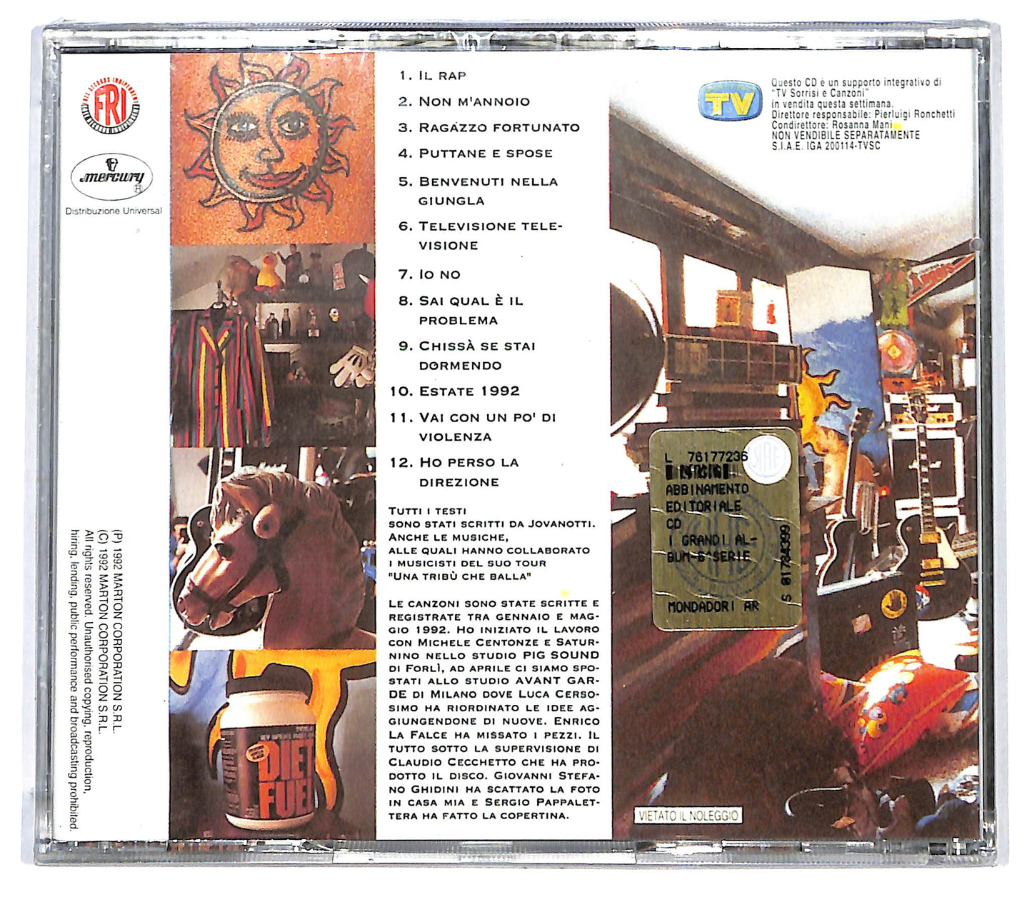 EBOND Jovanotti - Lorenzo 1992 EDITORIALE CD CD124541