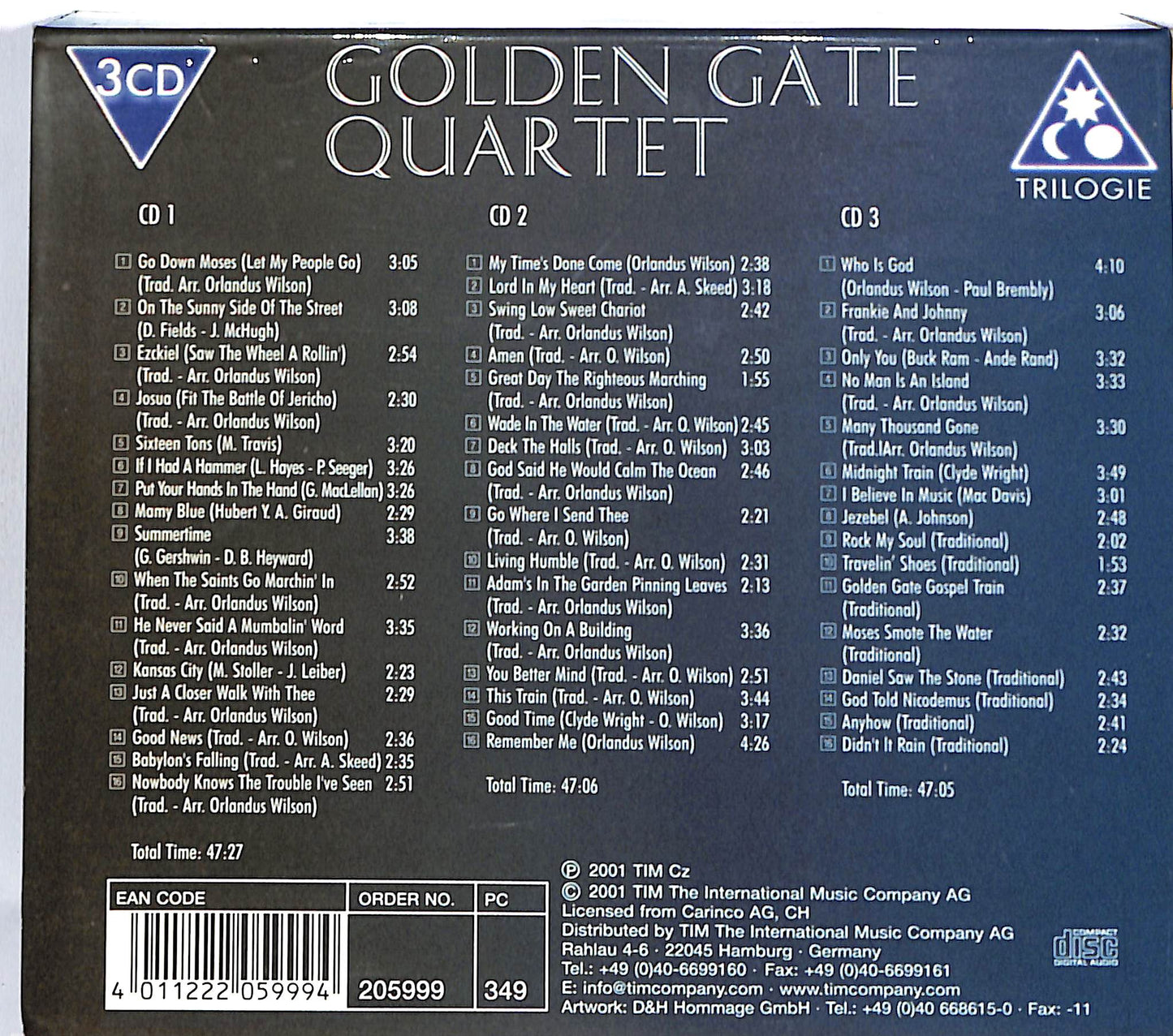 EBOND Golden Gate Quartet - The Spirituals And Gospels CD CD124613