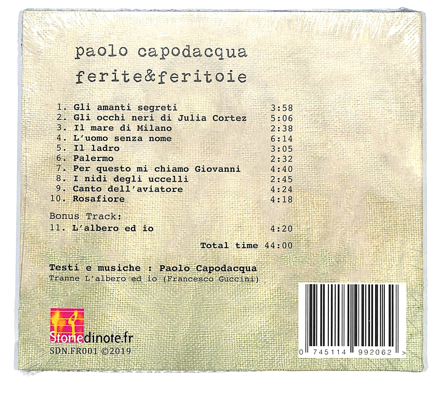 EBOND Paolo Capodacqua - Ferite & Feritoie DIGIPACK CD CD124622