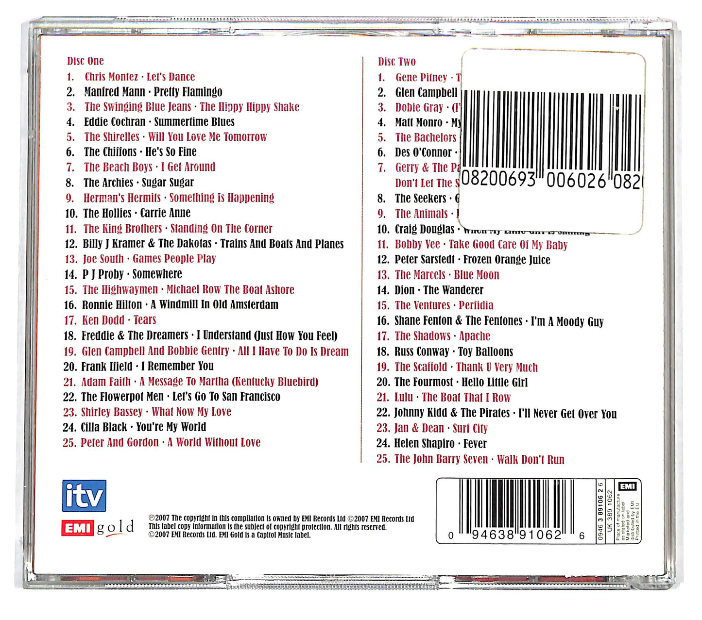EBOND Various - Heartbeat 50 Groovy Tracks From The 60s CD CD124702