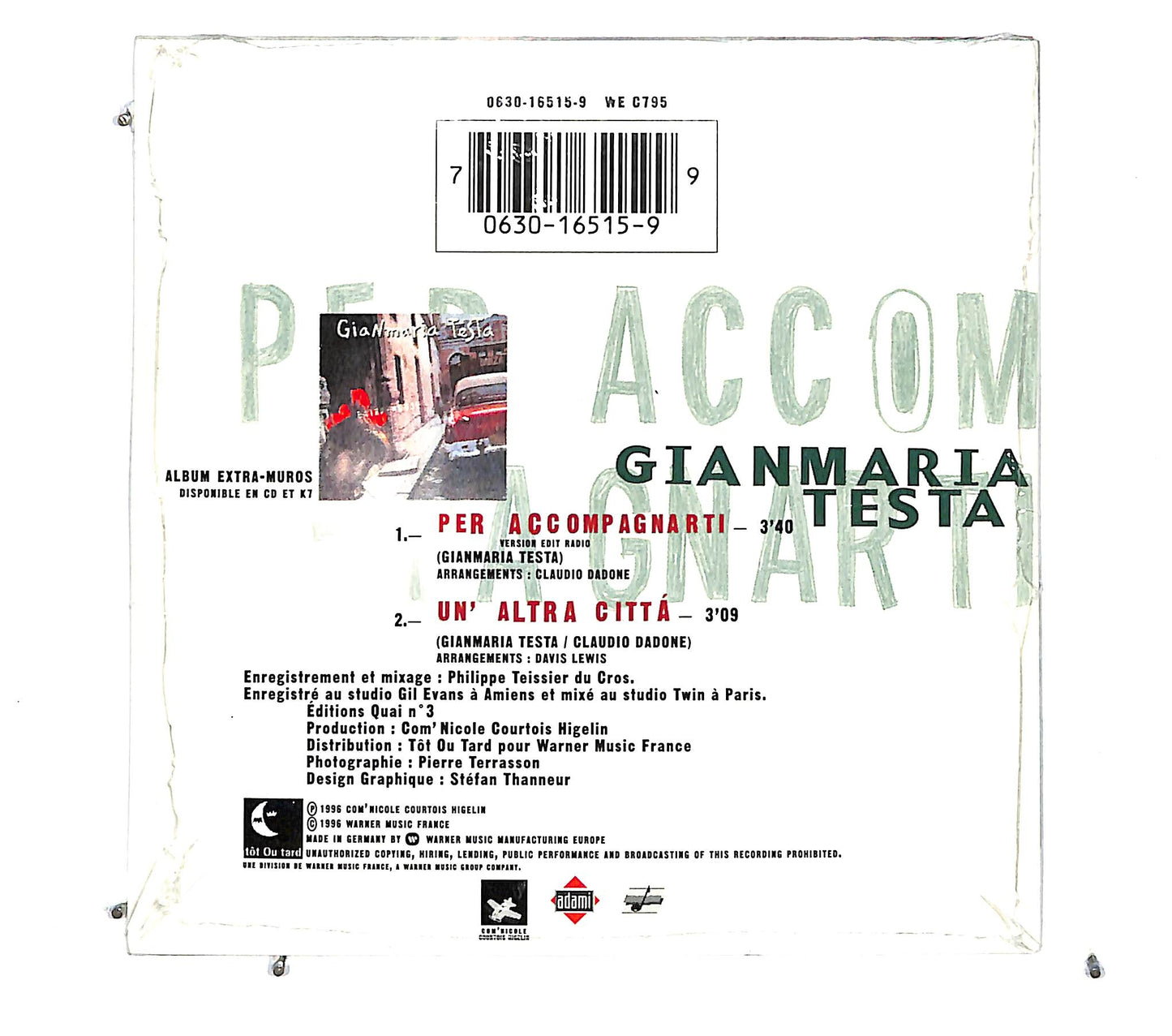 EBOND Gianmaria Testa - Per Accompagnarti CD CD124831