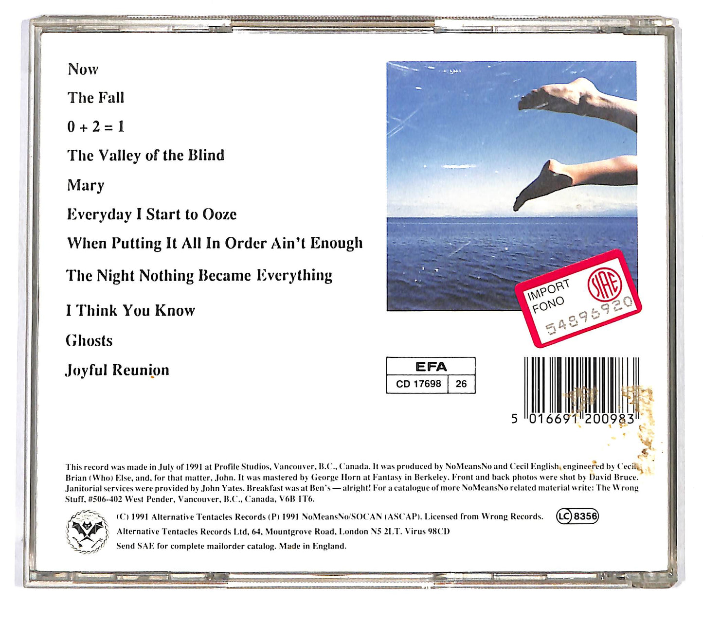 EBOND Nomeansno - 0 + 2 = 1 CD CD124848
