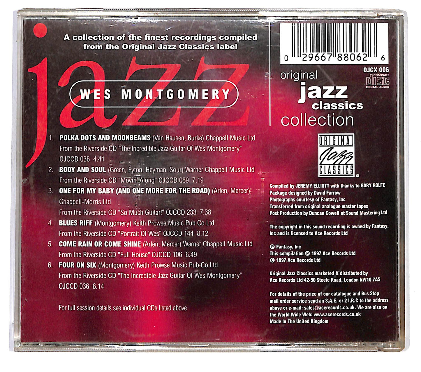 EBOND Wes Montgomery - Original Jazz Classics Collection CD CD124867