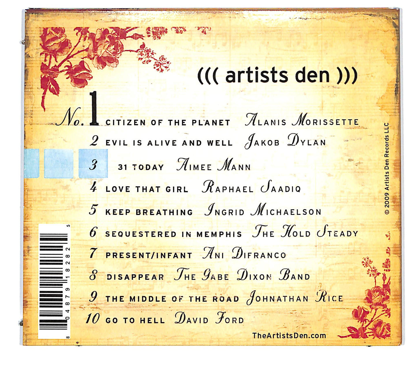 EBOND Various - Live From The Artists Den: 1 CD CD124932