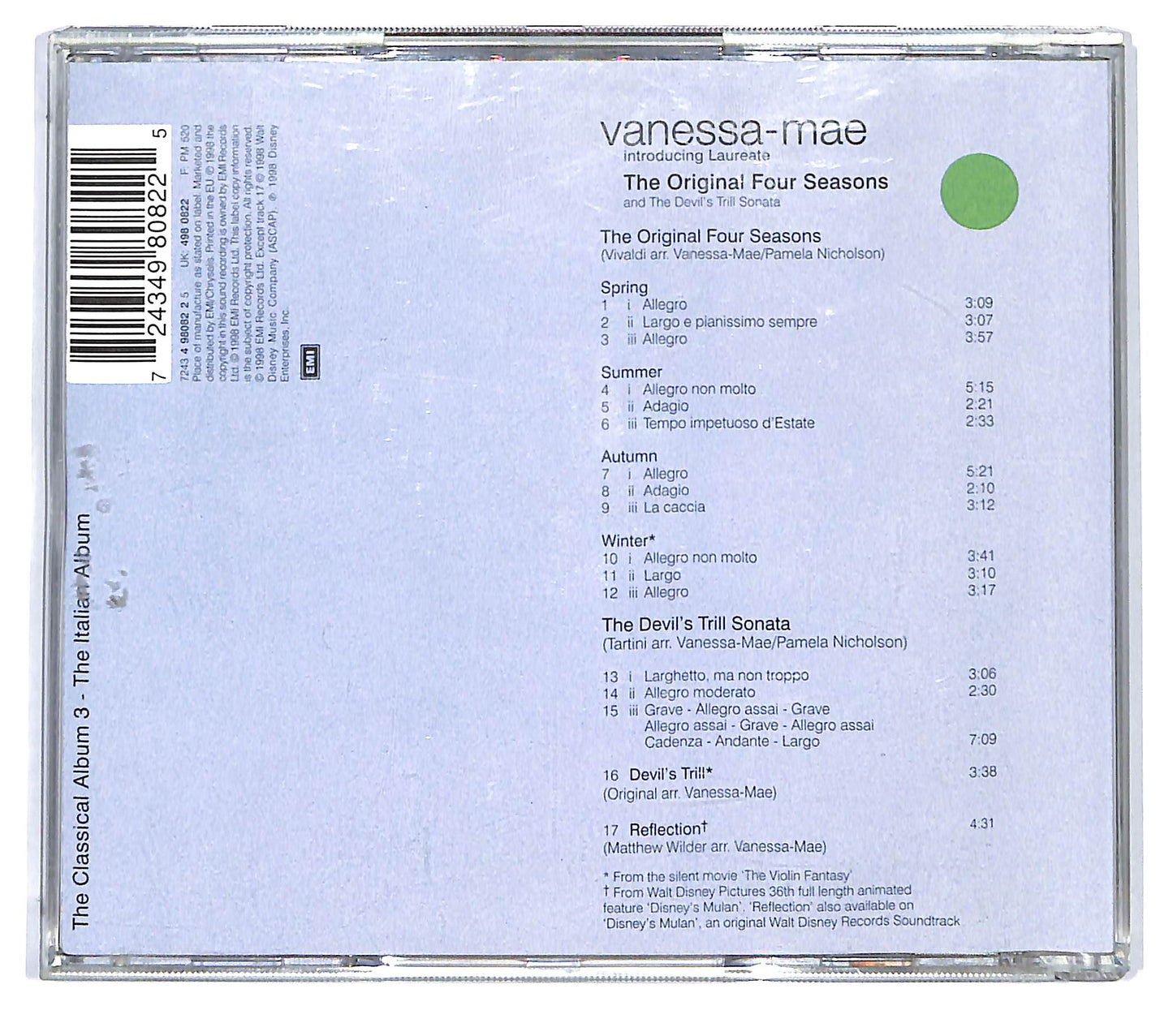 EBOND Vanessa-Mae - The Original Four Seasons And The Devil's Trill CD CD125120