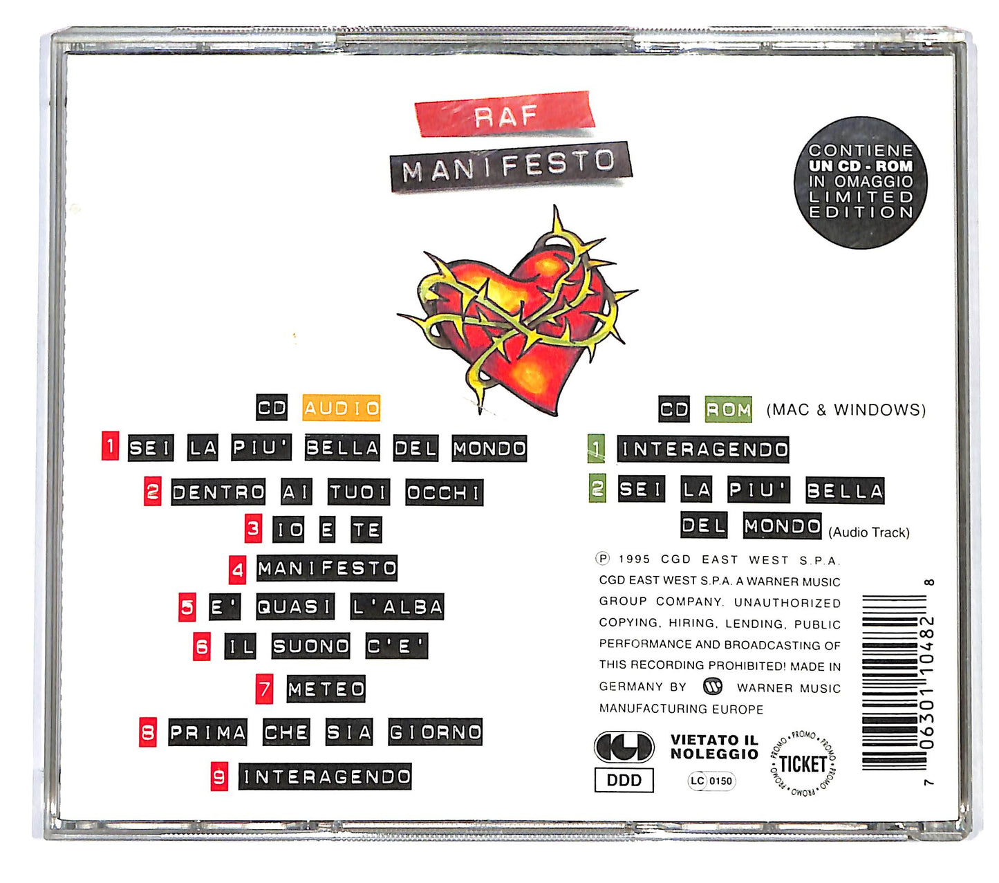 EBOND Raf - Manifesto CD CD125157