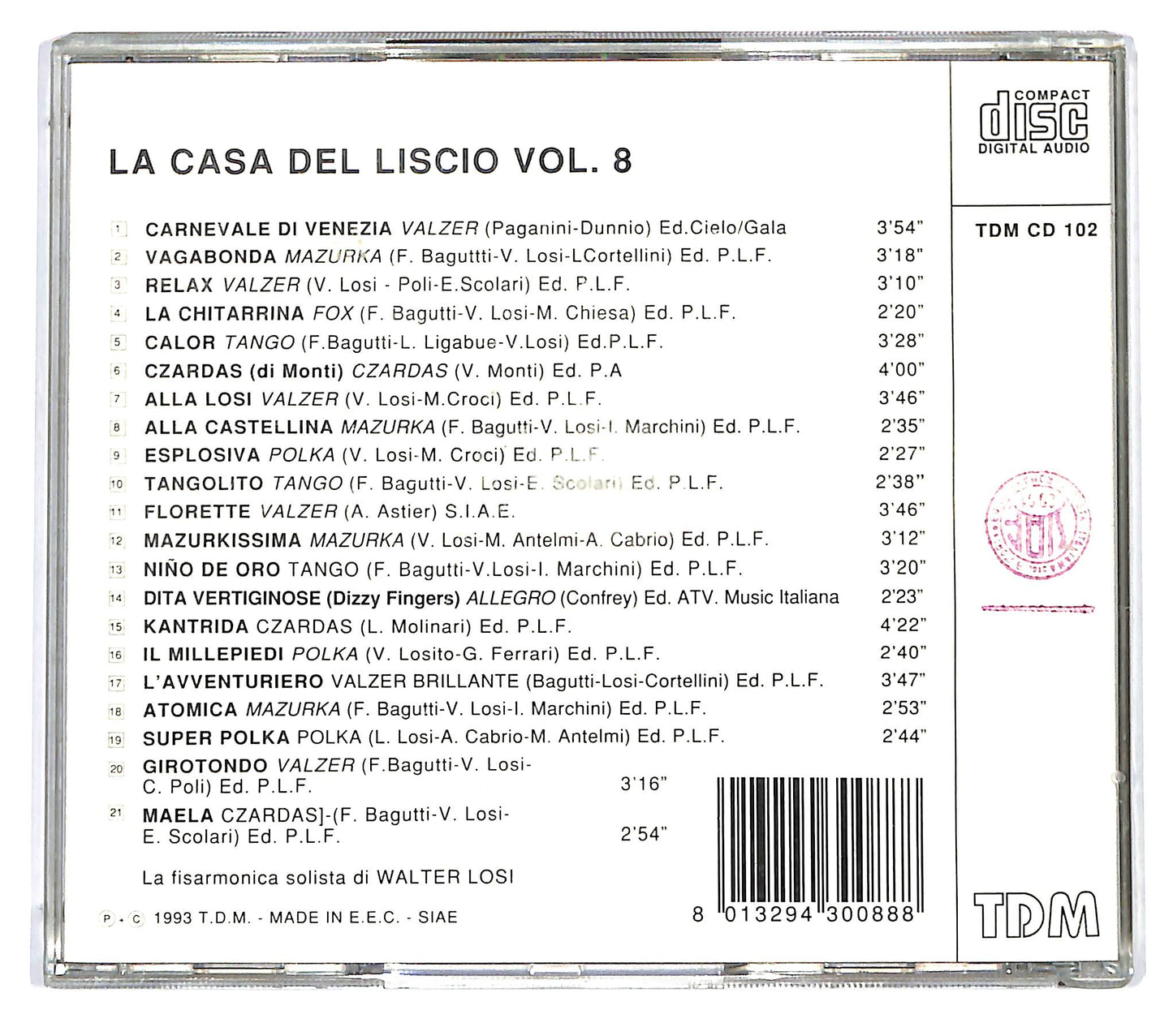 EBOND La Casa del Liscio Vol 8 CD CD125165