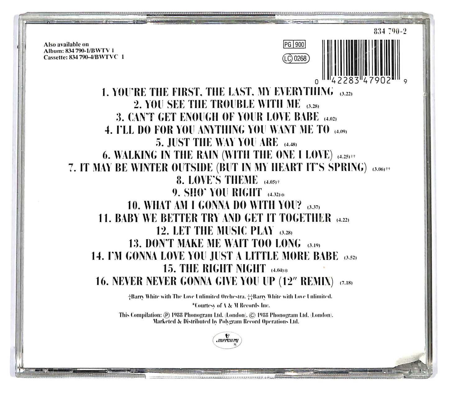 EBOND Barry White - The Collection CD CD125212
