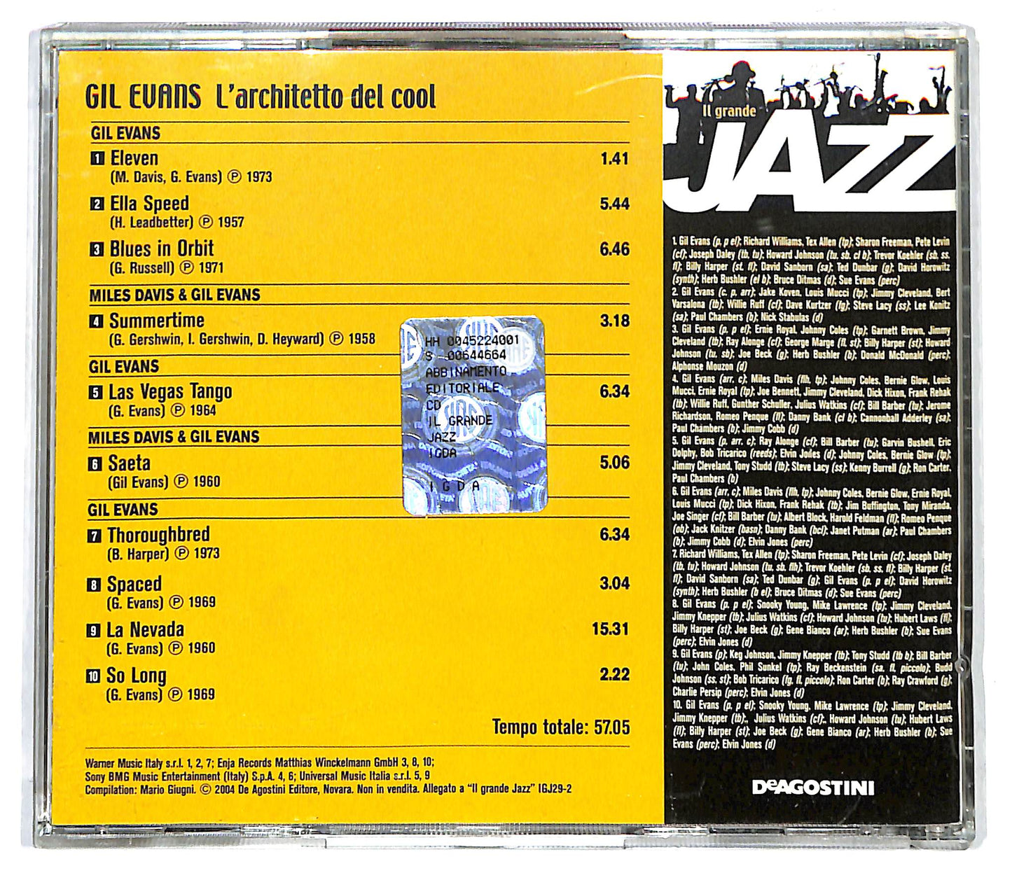 EBOND Gil Evans - L'Architetto del Cool EDITORIALE CD CD125414