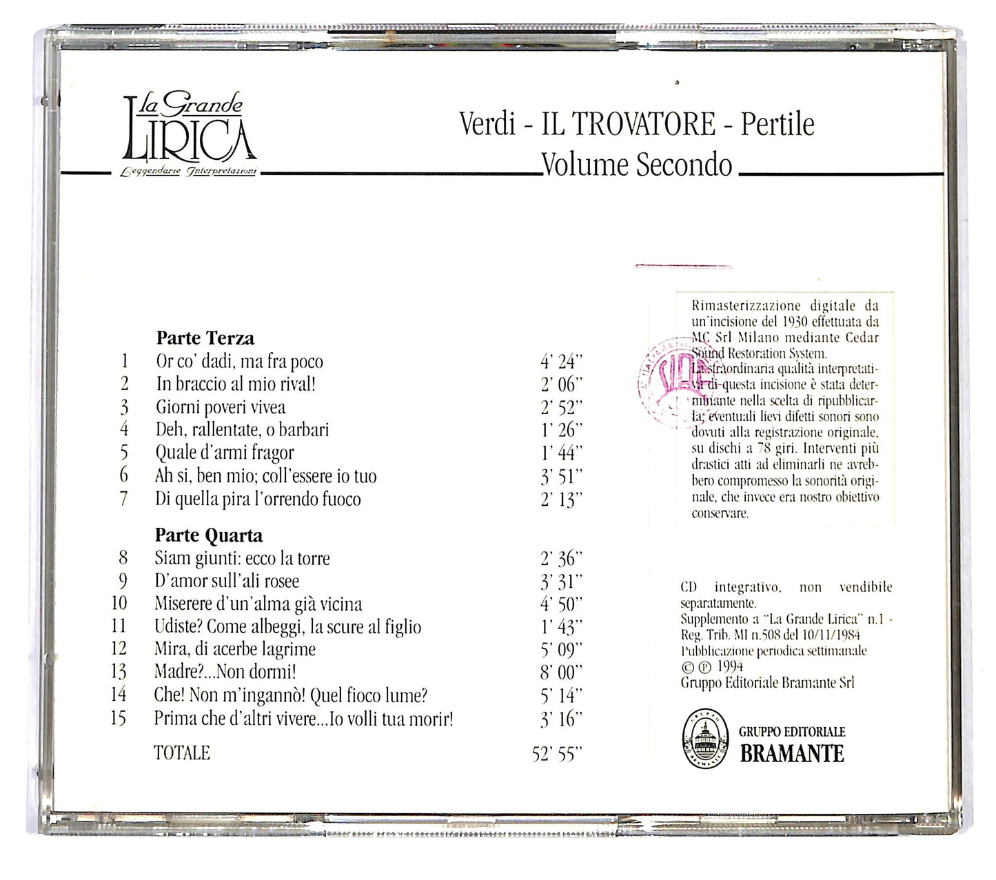 EBOND Giuseppe Verdi - Il Trovatore [Volume Secondo] CD CD125629