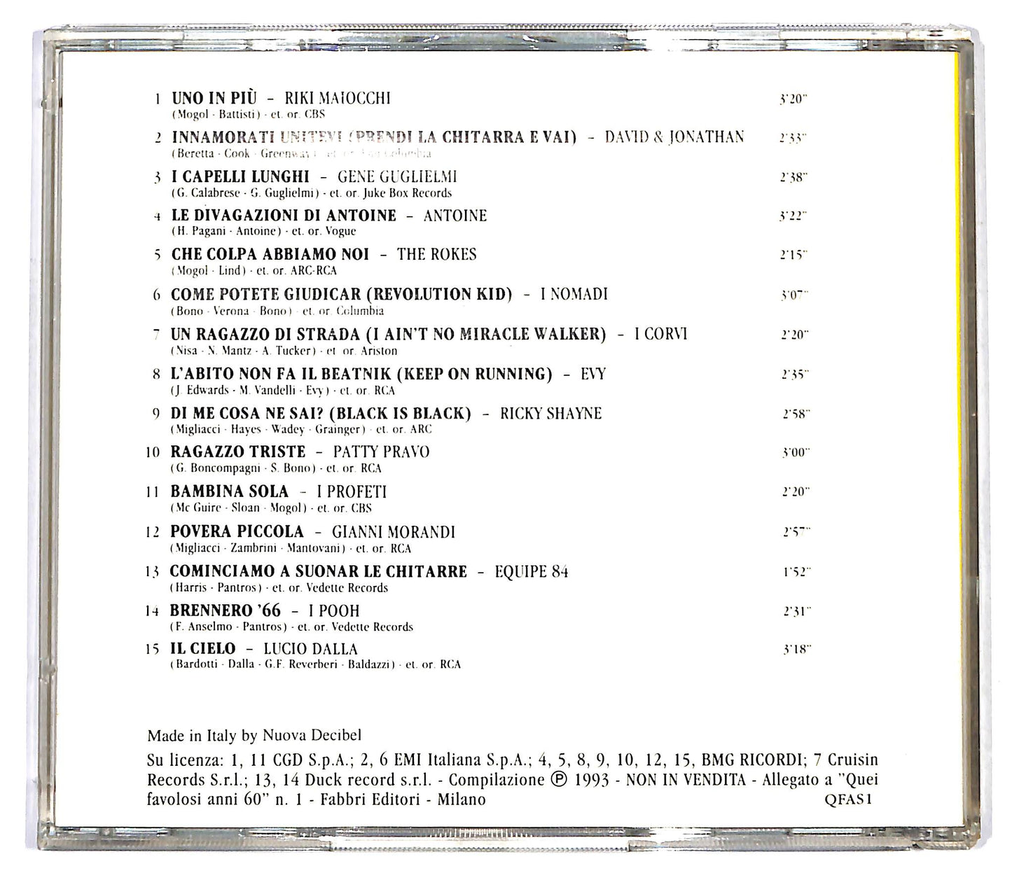 EBOND Red Ronnie Presenta: Quei Favolosi Anni '60 ● 1966 - 1 CD CD125640
