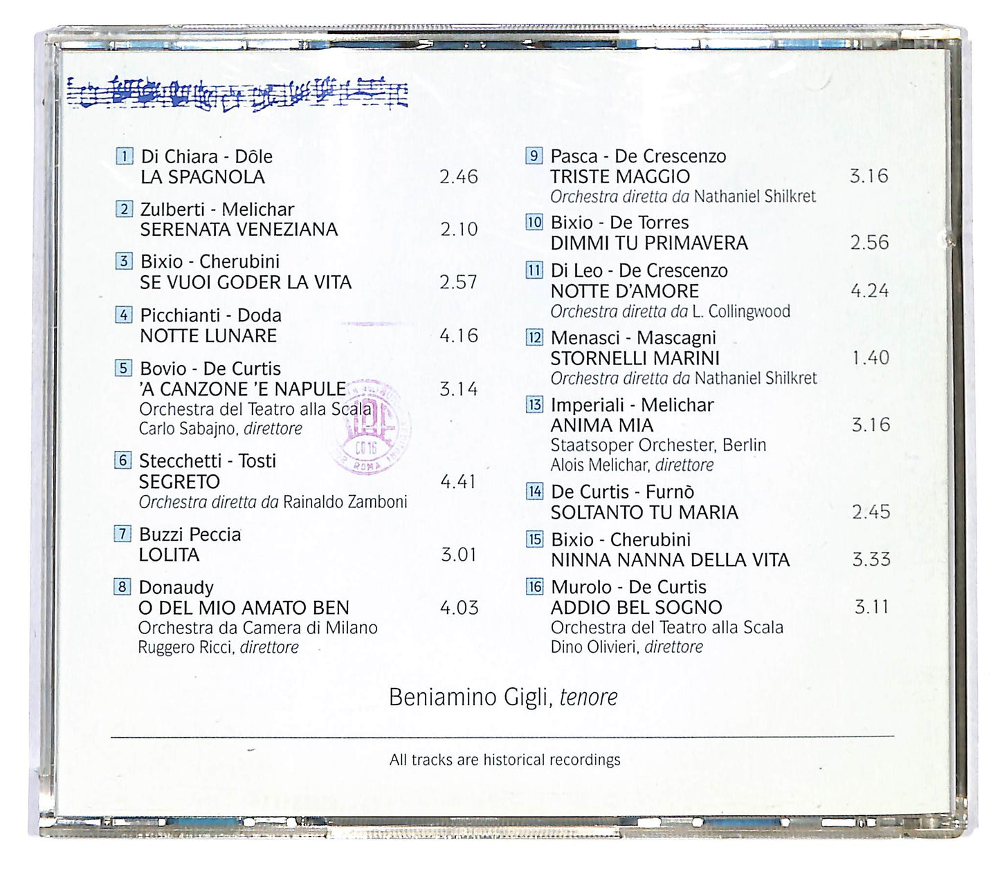 EBOND Beniamino Gigli - Beniamino Gigli EDITORIALE CD CD125644