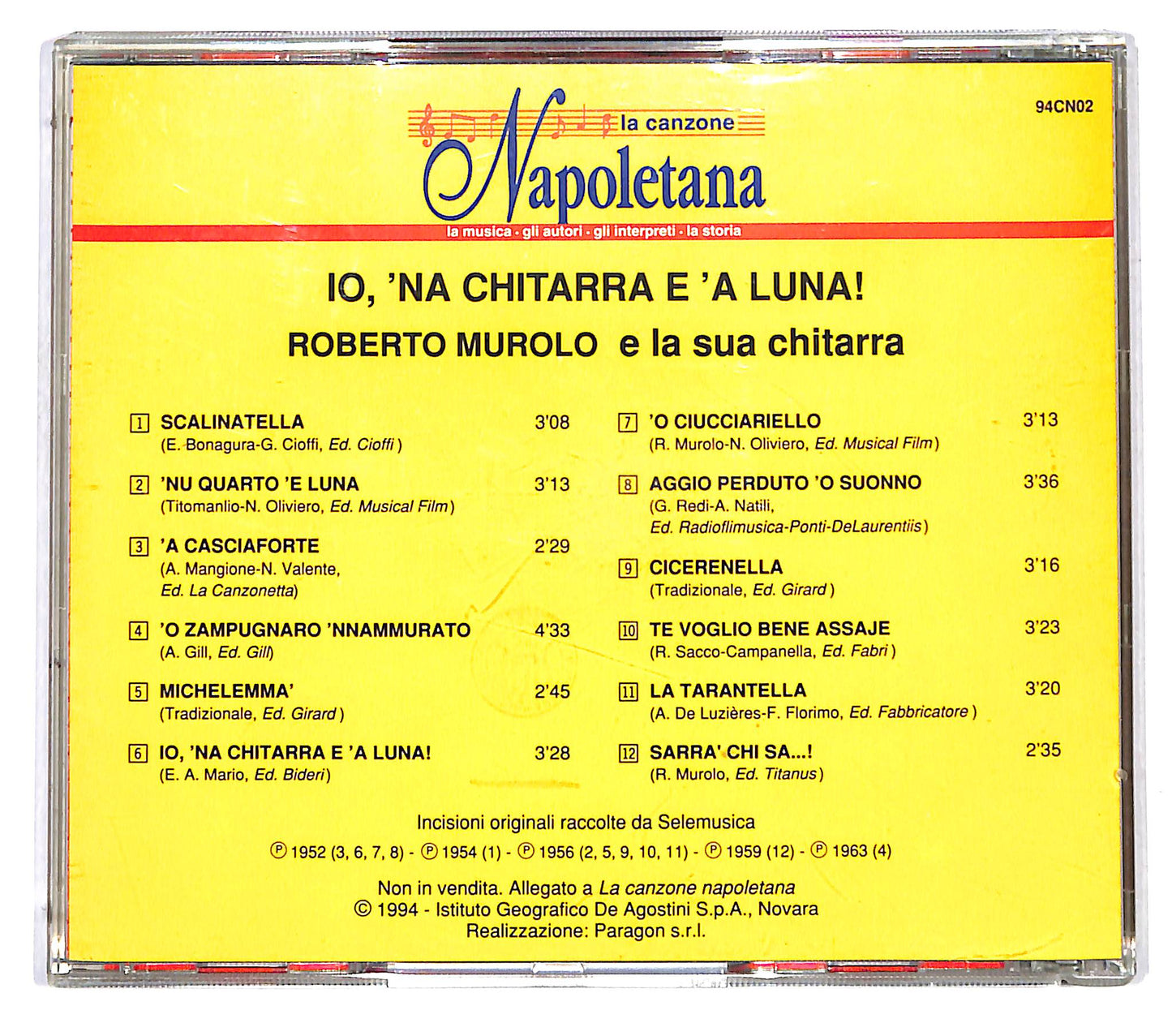 EBOND Roberto Murolo - Io, 'Na Chitarra E 'A Luna! EDITORIALE CD CD125651