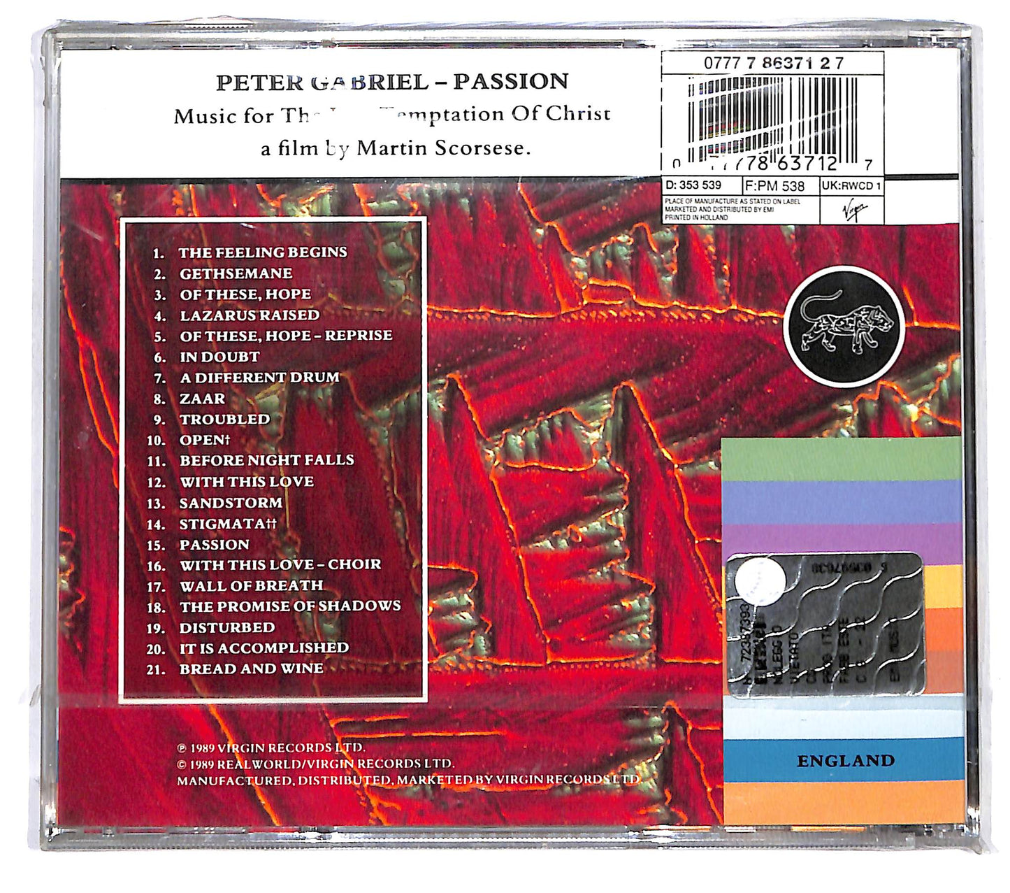 EBOND Peter Gabriel - Passion CD CD125703