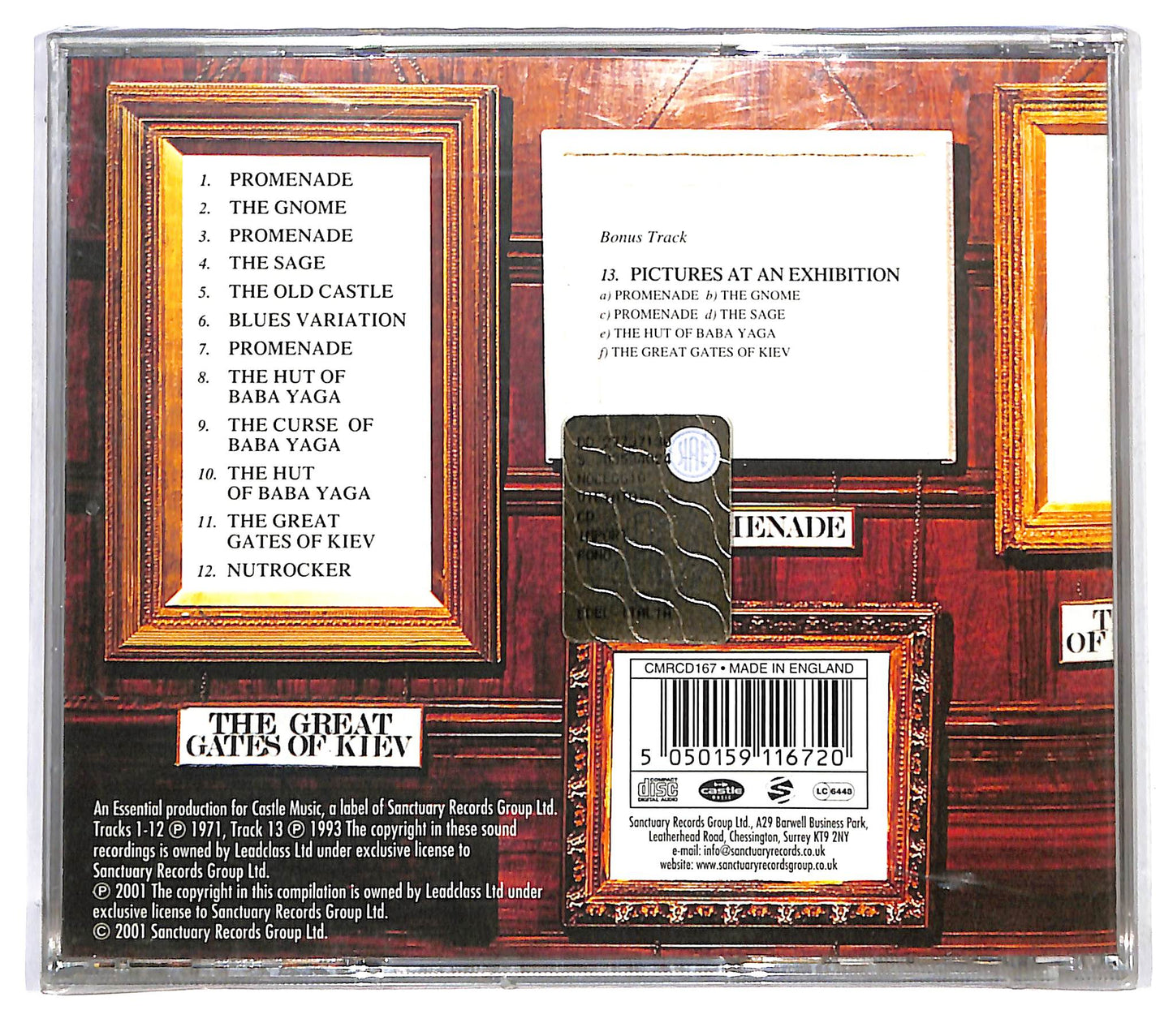 EBOND Emerson, Lake & Palmer - Pictures At An Exhibition CD CD125704