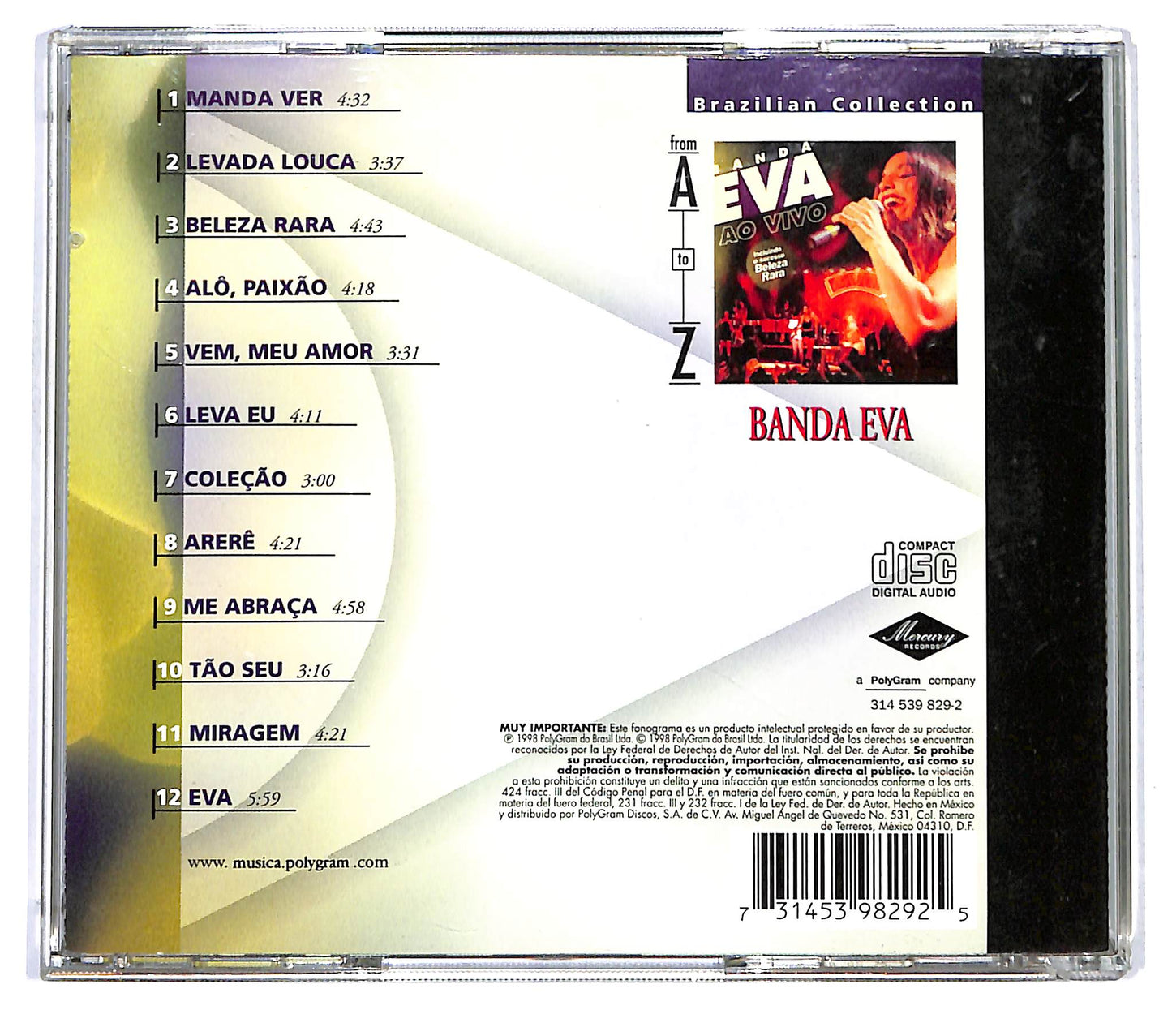 EBOND Banda Eva - Ao Vivo (Brazilian Collection) CD CD125824