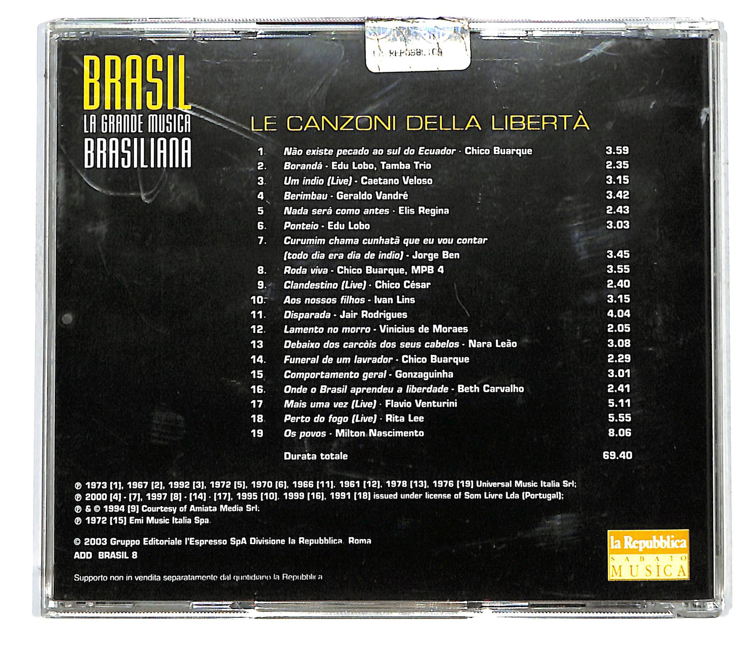 EBOND Brasil - 8 Le Canzoni Della Liberta EDITORIALE CD CD125861