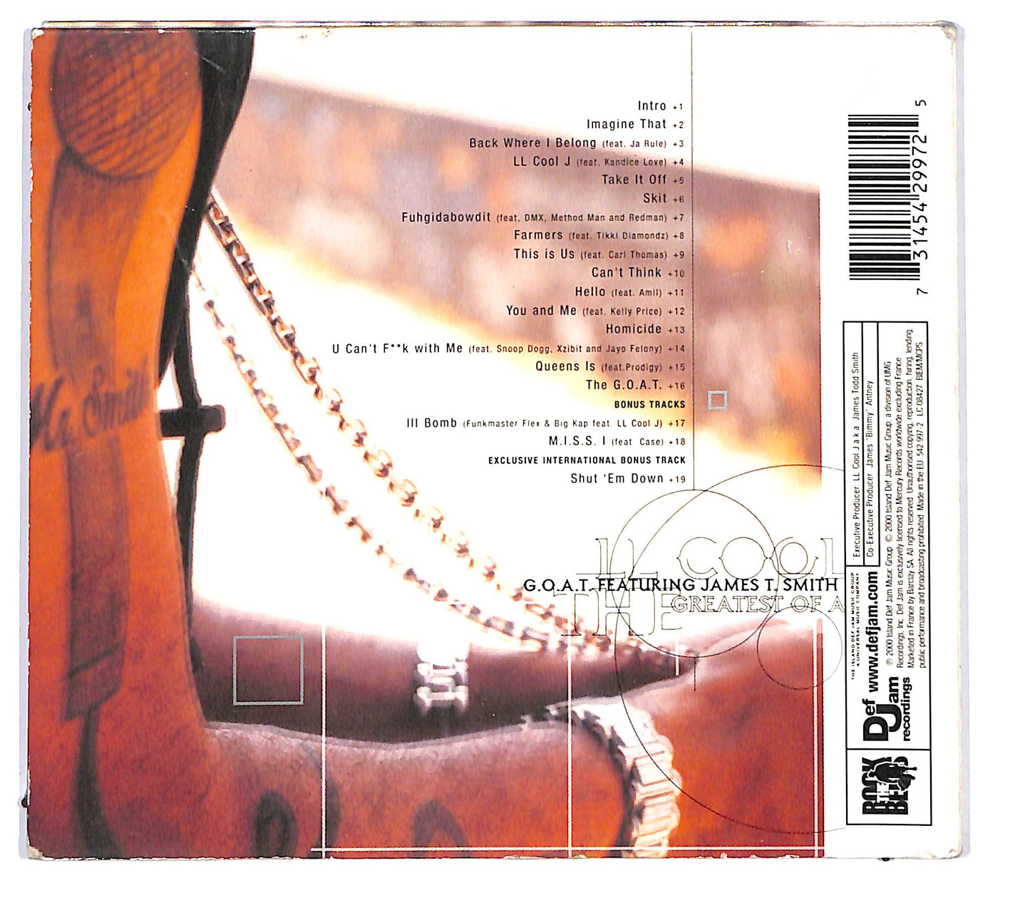 EBOND LL Cool J - G.O.A.T. Ft J. T. Smith The Greatest Of All Time CD CD126110