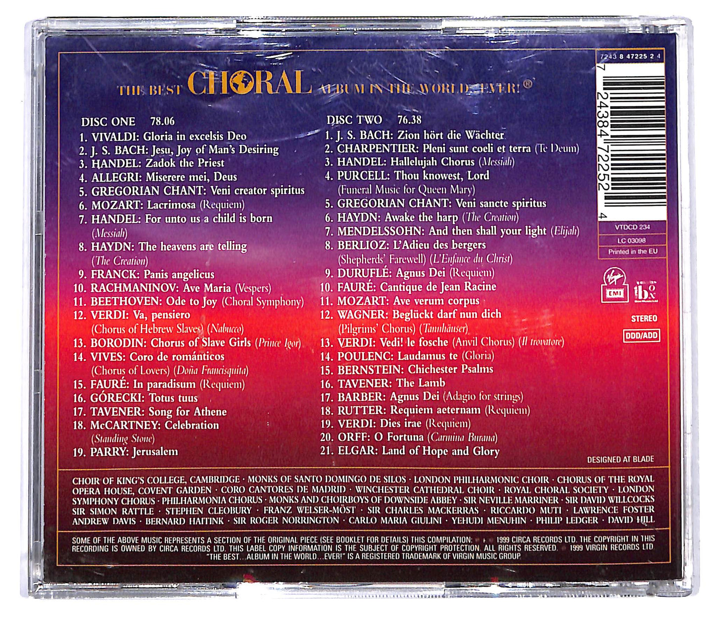 EBOND Various - The Best Choral Album In The World ... Ever! CD CD126258