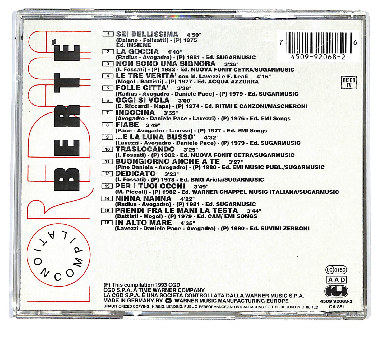 EBOND Loredana Berte' - Compilation CD CD126433