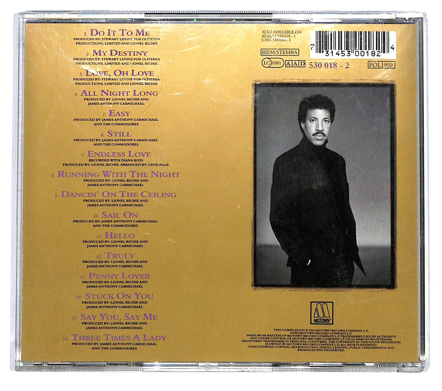 EBOND Lionel Richie - Back To Front CD CD126501