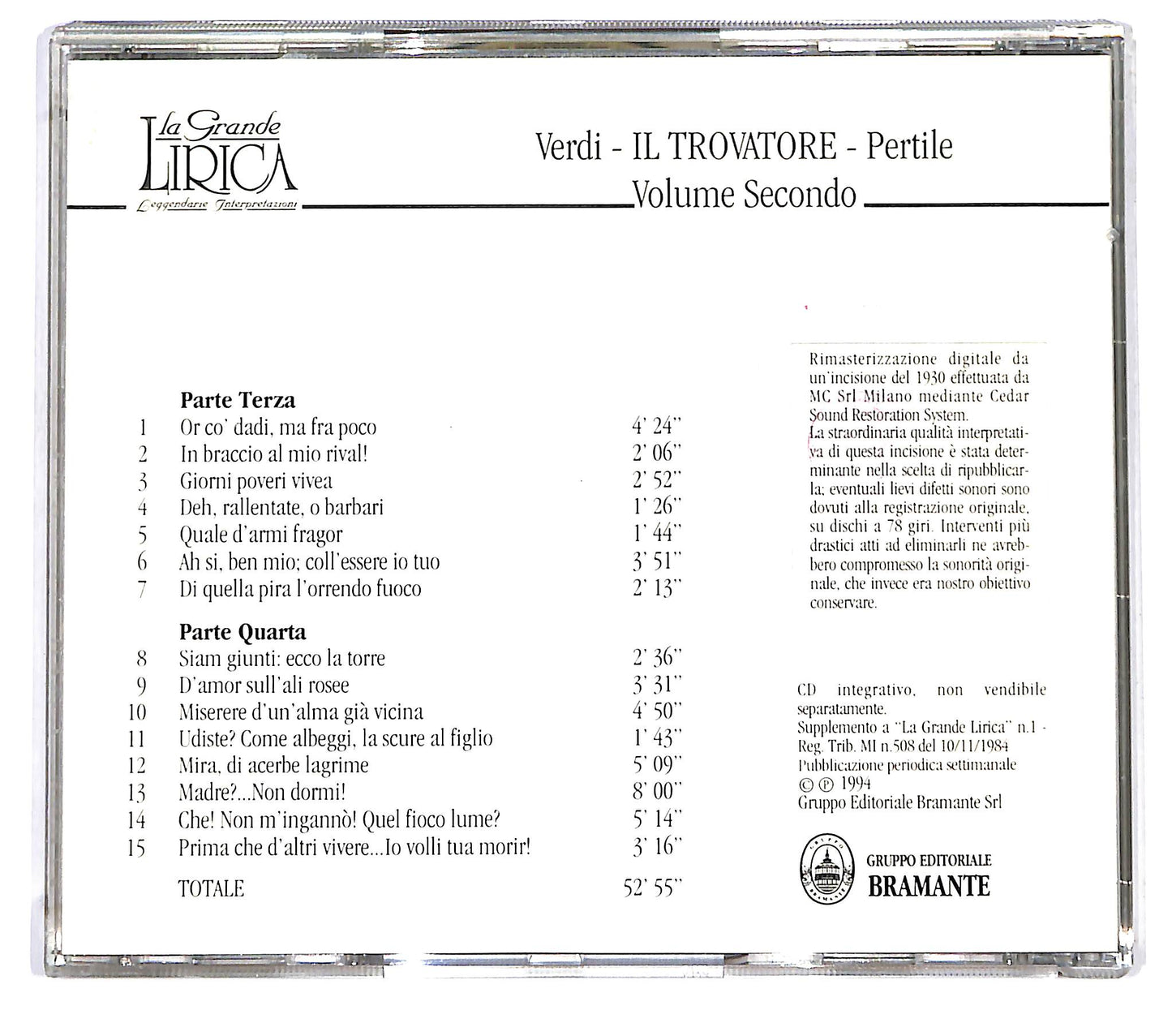 EBOND Giuseppe Verdi - Aureliano Pertile - Il Trovatore Vol Secondo CD CD126536