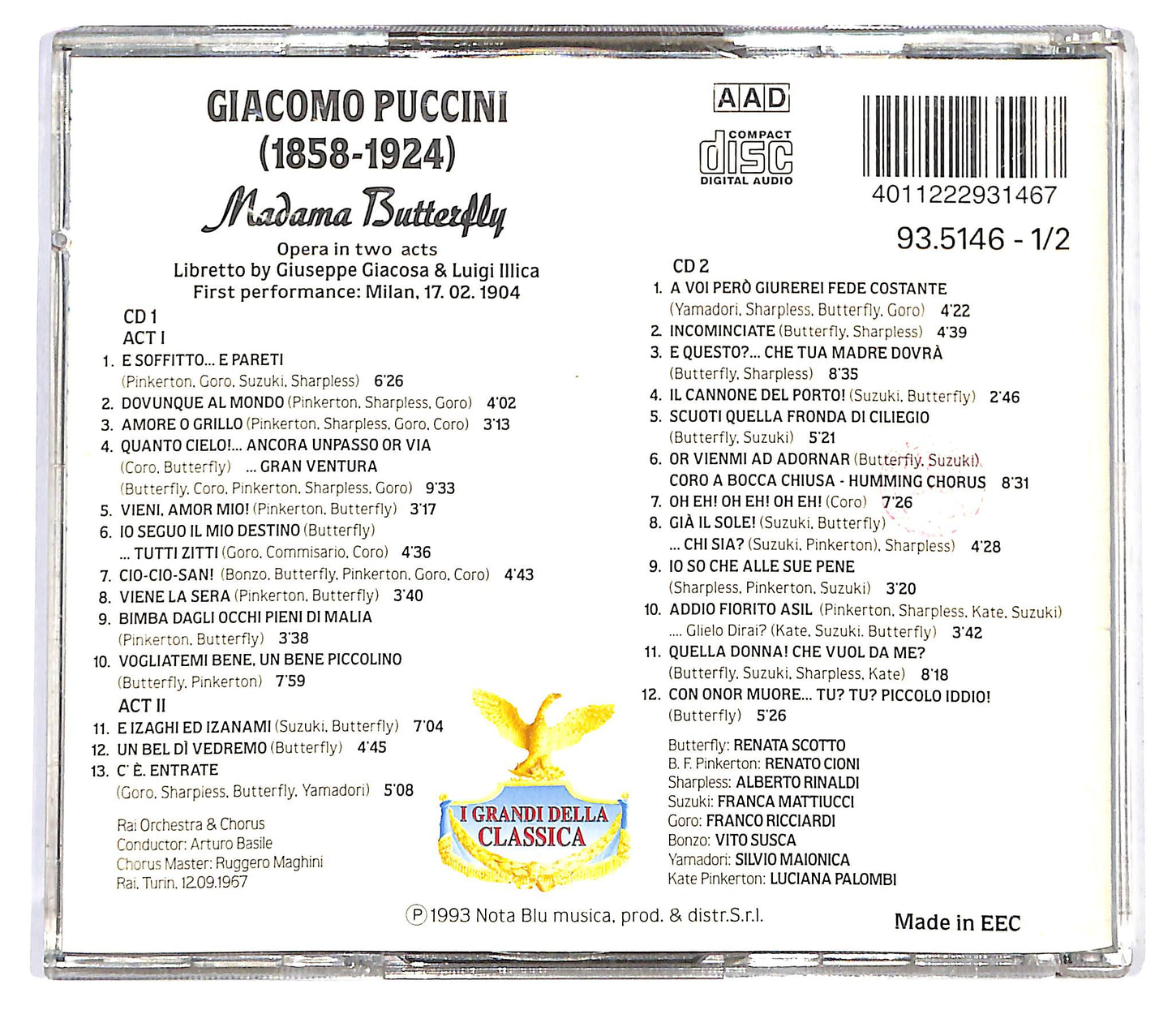 EBOND Giacomo Puccini - Ranata Scotto - Madama Butterfly CD CD126539