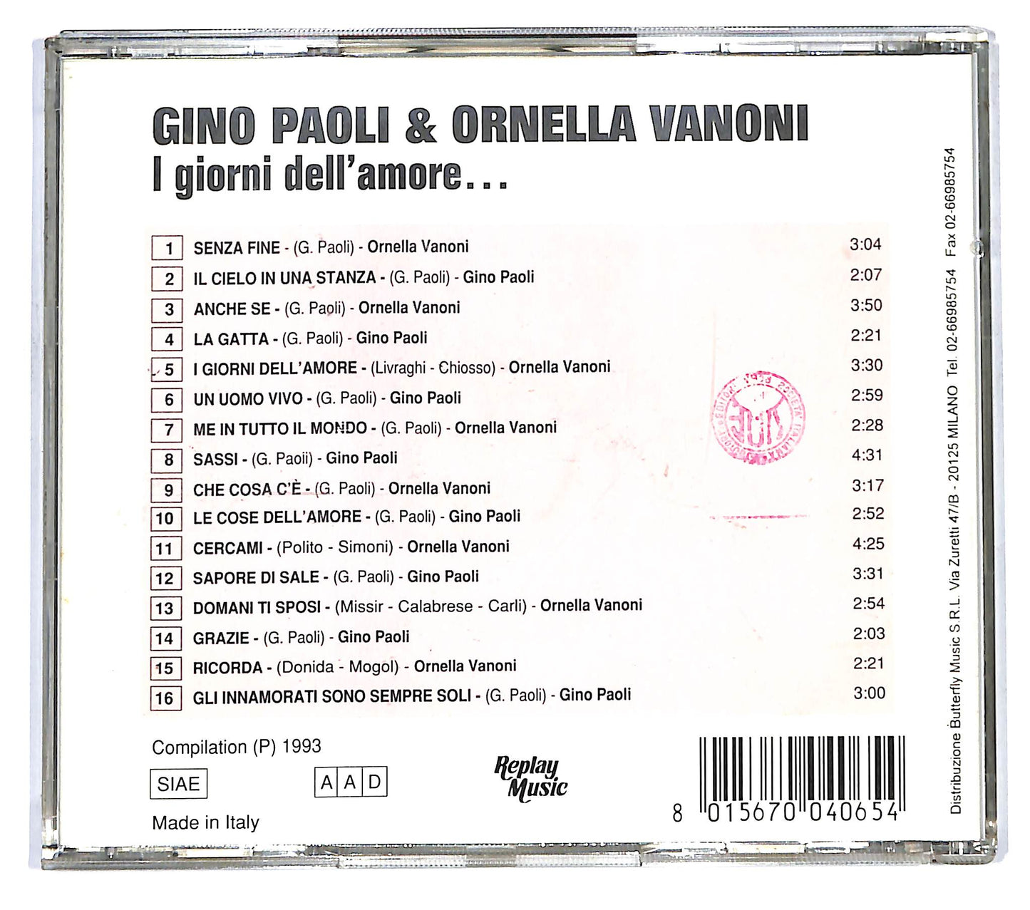 EBOND Vanoni & Paoli - I Giorni Dell'Amore... CD CD126761